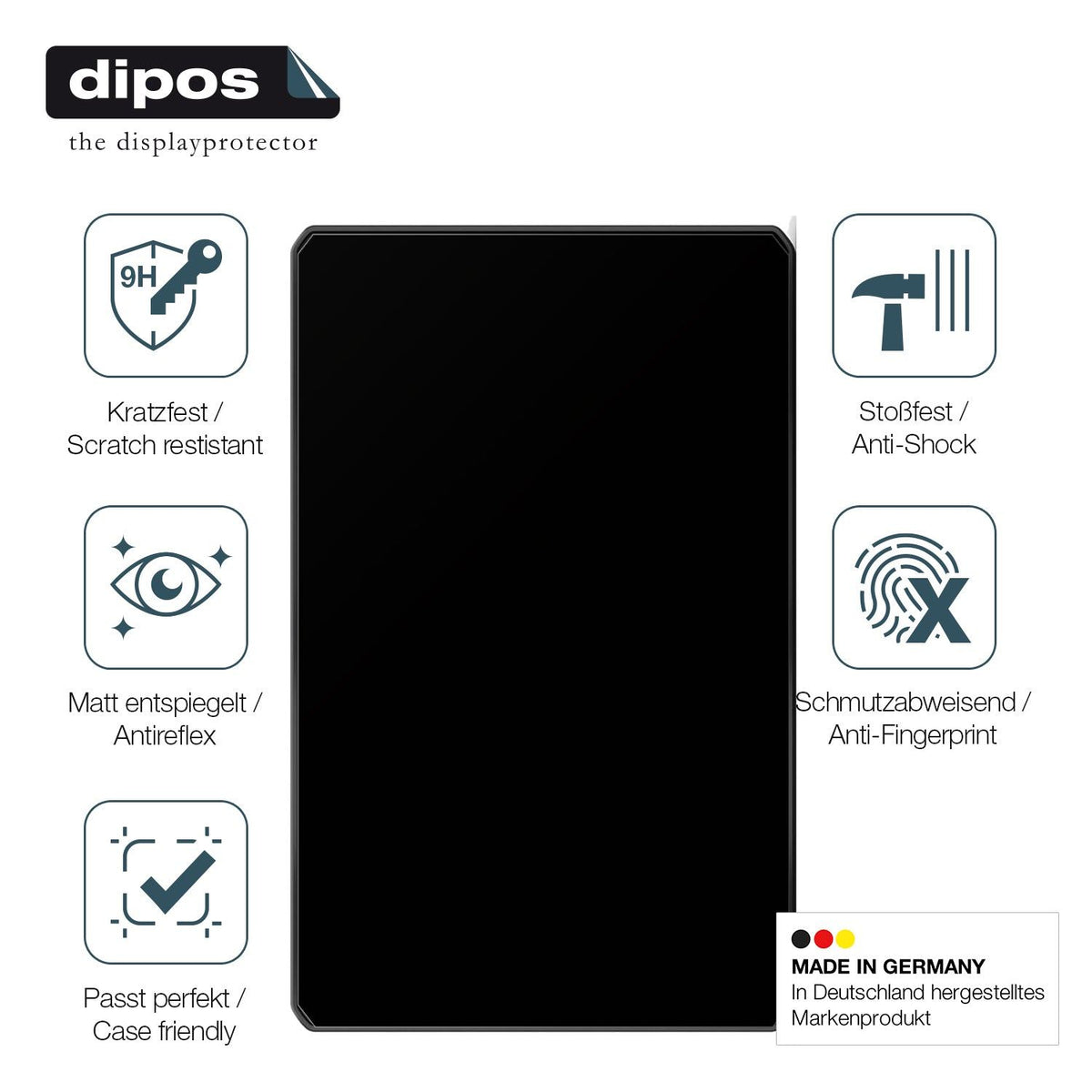 2x Screen Protector for Garmin dezl LGV1020 matte Flexible Glass 9H dipos