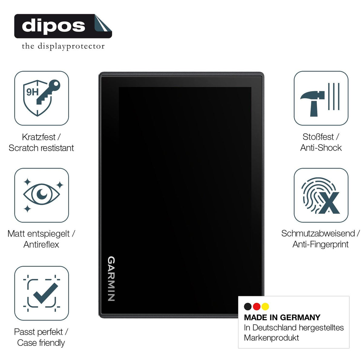 2x Screen Protector for Garmin Drive 53 matte Flexible Glass 9H dipos