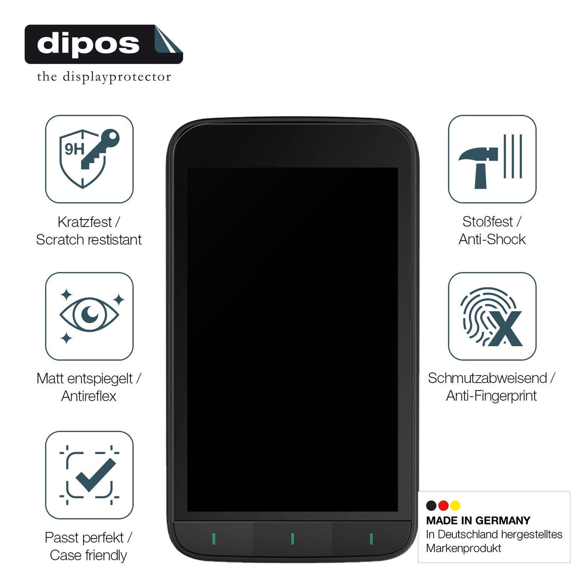 2x Screen Protector for Jespr Bike Computer matte Flexible Glass 9H dipos