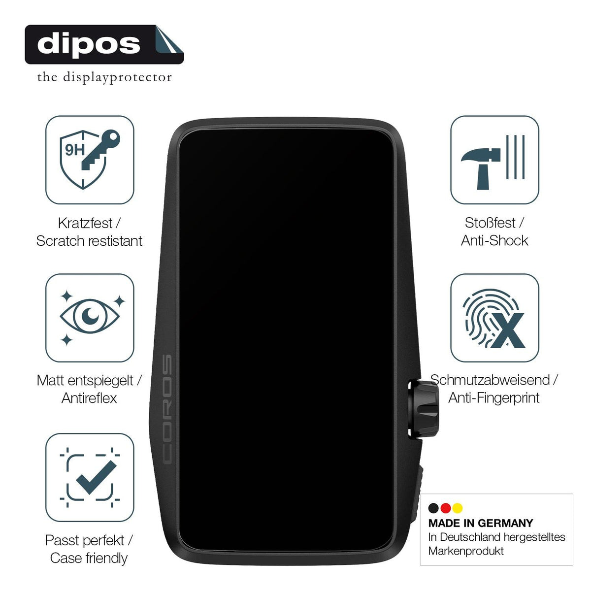 2x Screen Protector for Coros Dura matte Flexible Glass 9H dipos