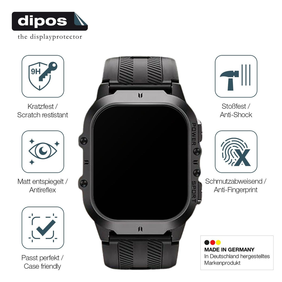 2x Screen Protector for HIRREO FV14 matte Flexible Glass 9H dipos