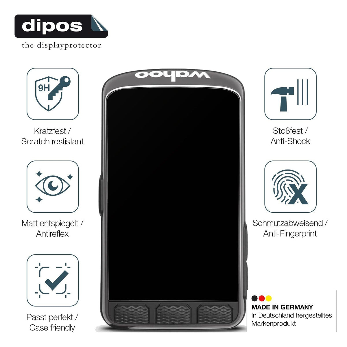 2x Screen Protector for Wahoo Elemnt ACE matte Flexible Glass 9H dipos