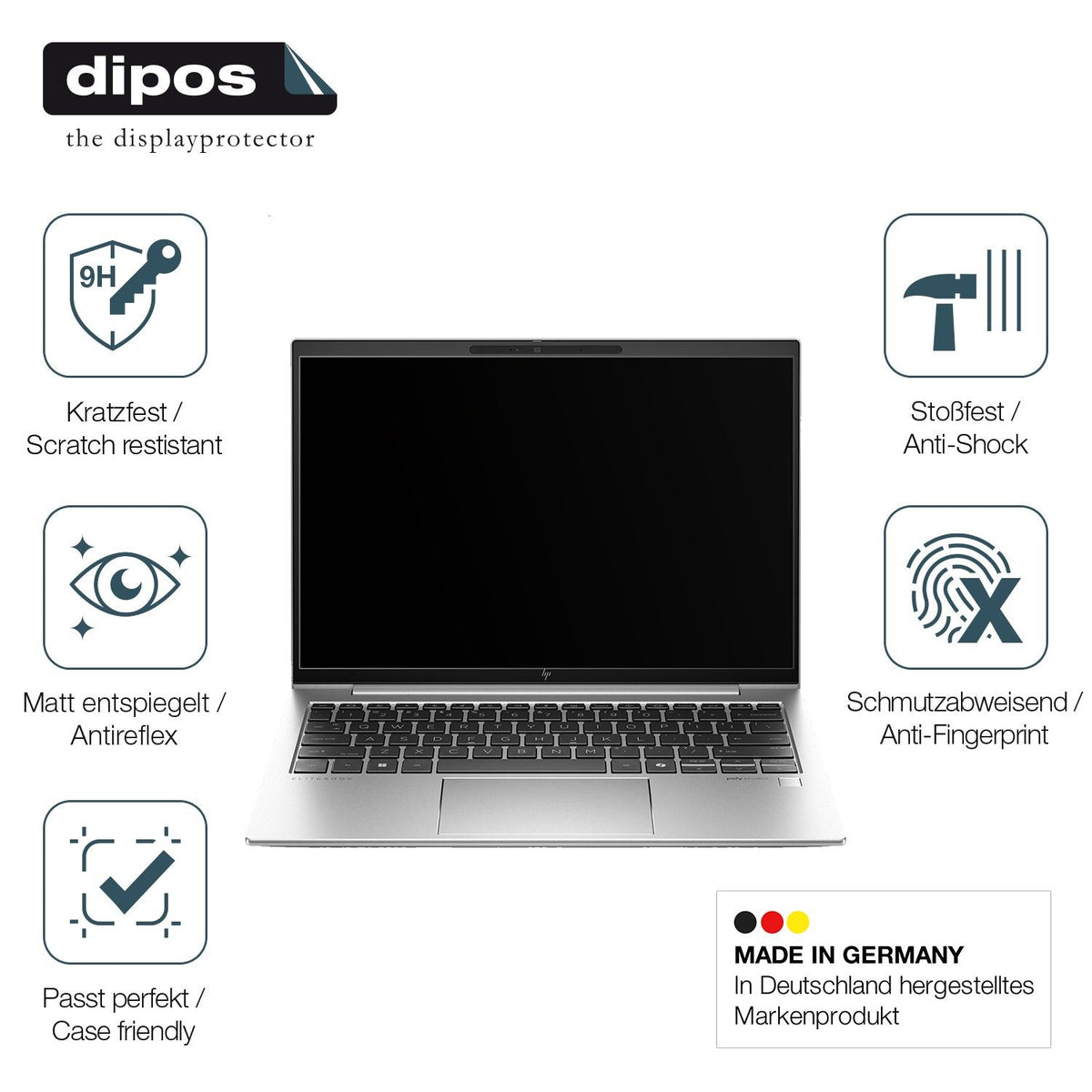 2x Screen Protector for HP EliteBook 835 G11 matte Flexible Glass 9H dipos