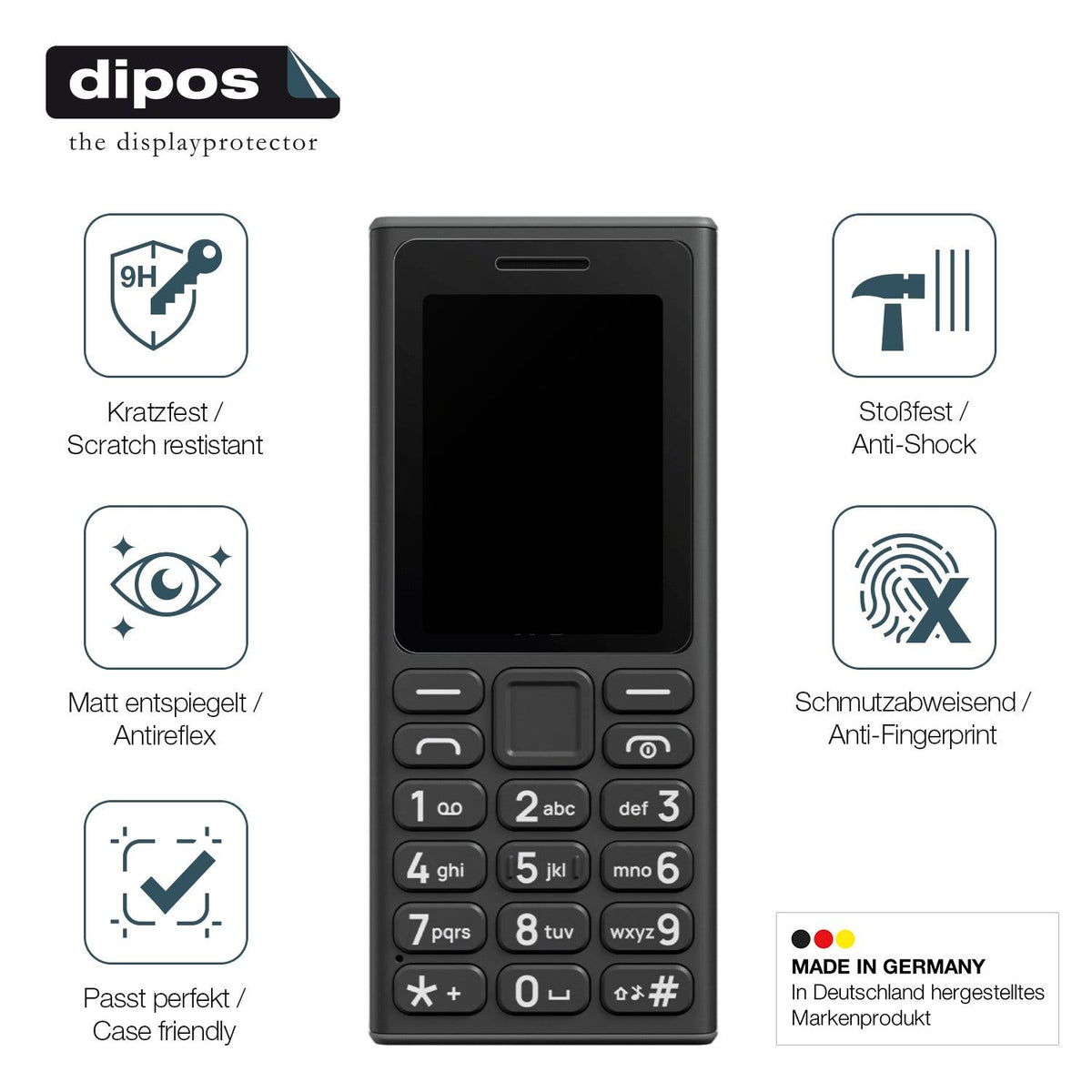 2x Screen Protector for HMD 110 5G matte Flexible Glass 9H dipos