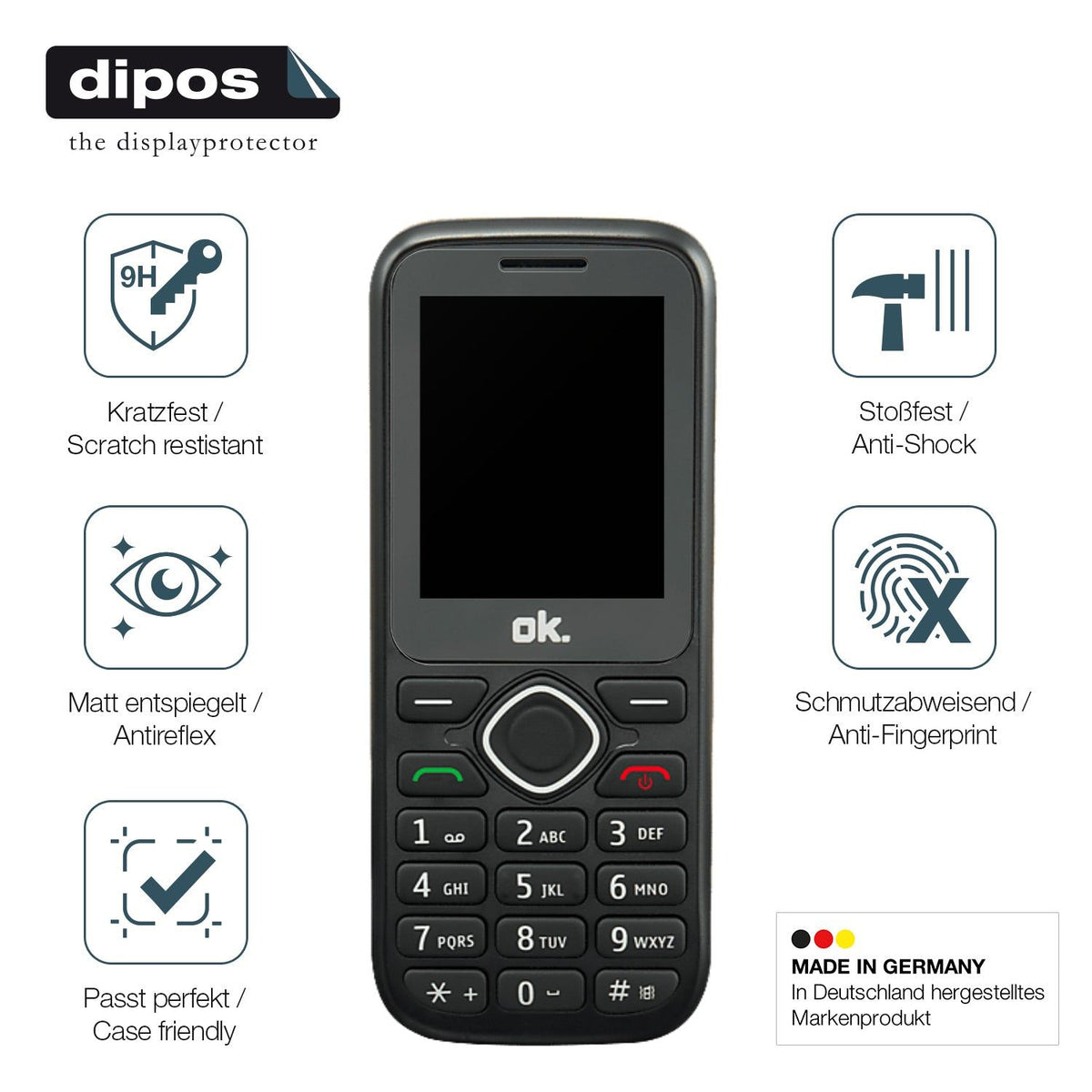 2x Screen Protector for OK. OMP 11 matte Flexible Glass 9H dipos