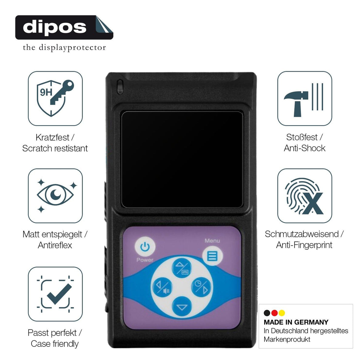 2x Screen Protector for Pulox PO-650B matte Flexible Glass 9H dipos
