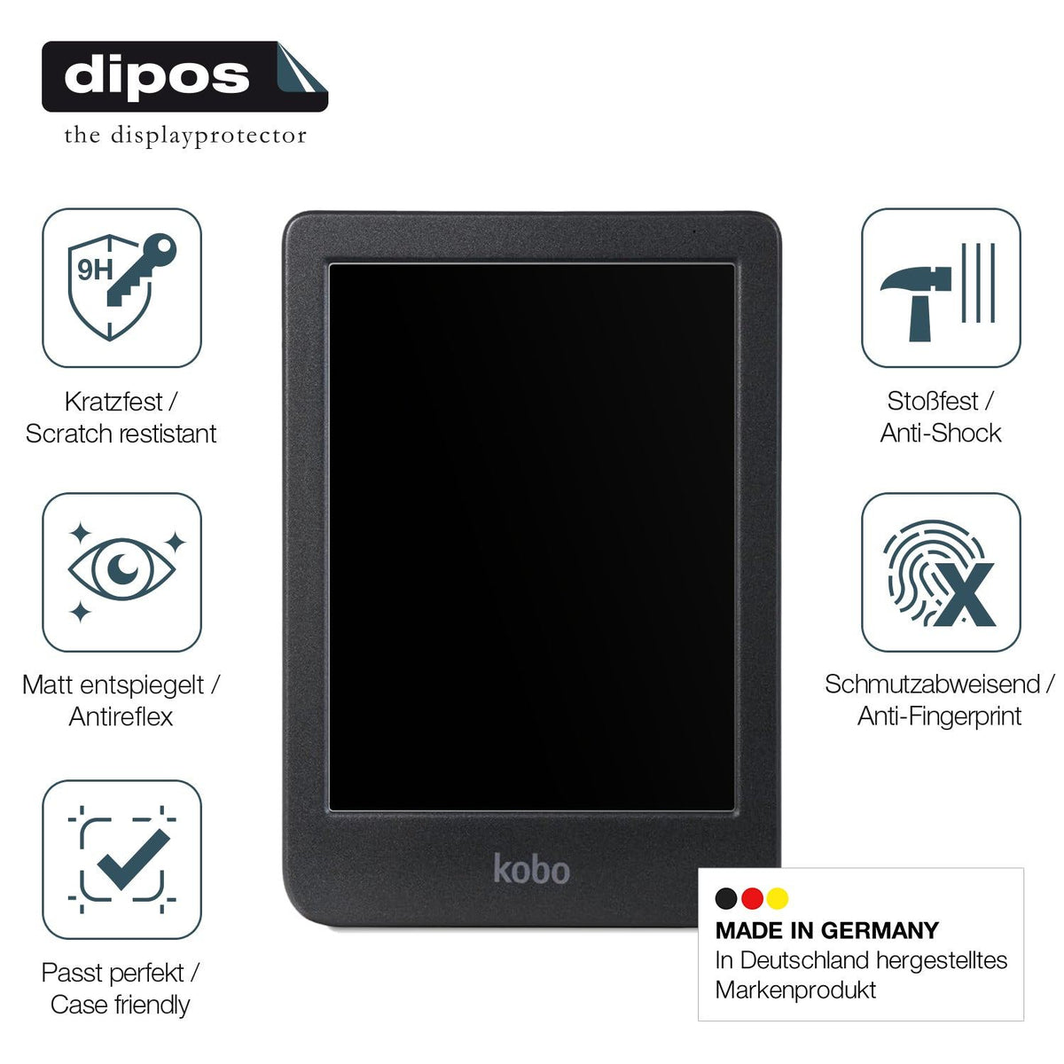 2x Screen Protector for Kobo Clara BW eReader matte Flexible Glass 9H dipos