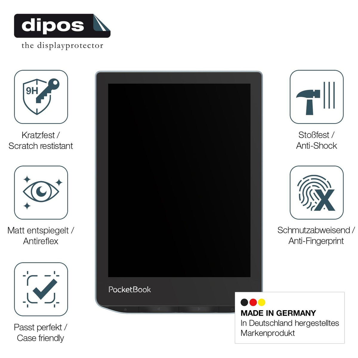 2x Screen Protector for PocketBook Ebook Verse matte Flexible Glass 9H dipos
