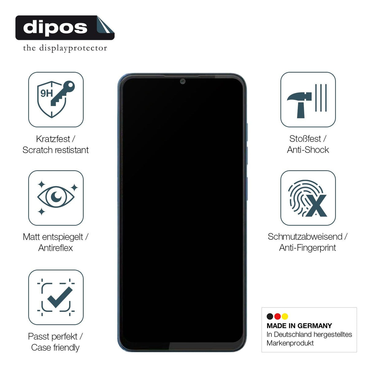 2x Screen Protector for HTC Wildfire E5 Plus matte Flexible Glass 9H dipos