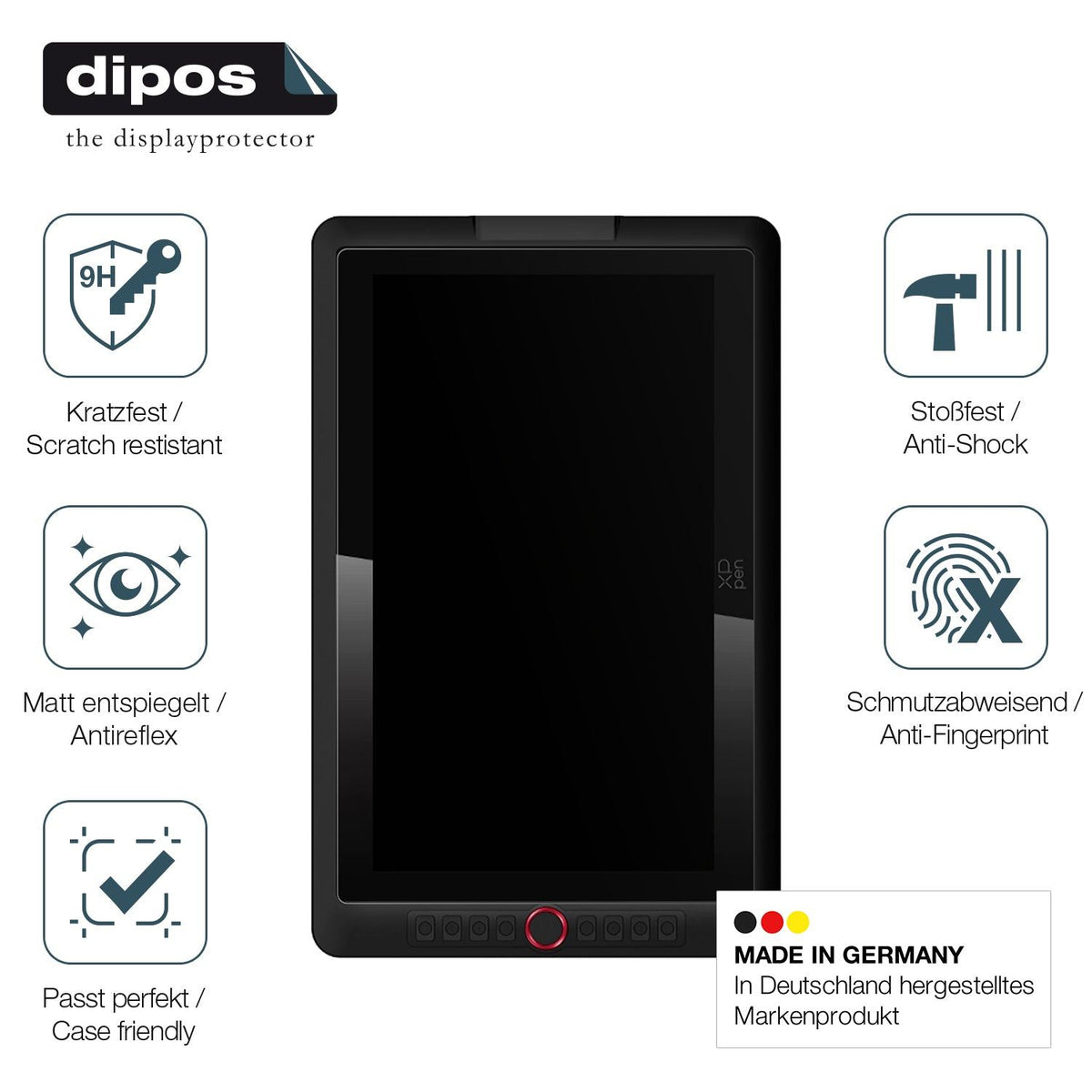 2x Screen Protector for XP-Pen Artist 13.3 Pro V2 matte Flexible Glass 9H dipos
