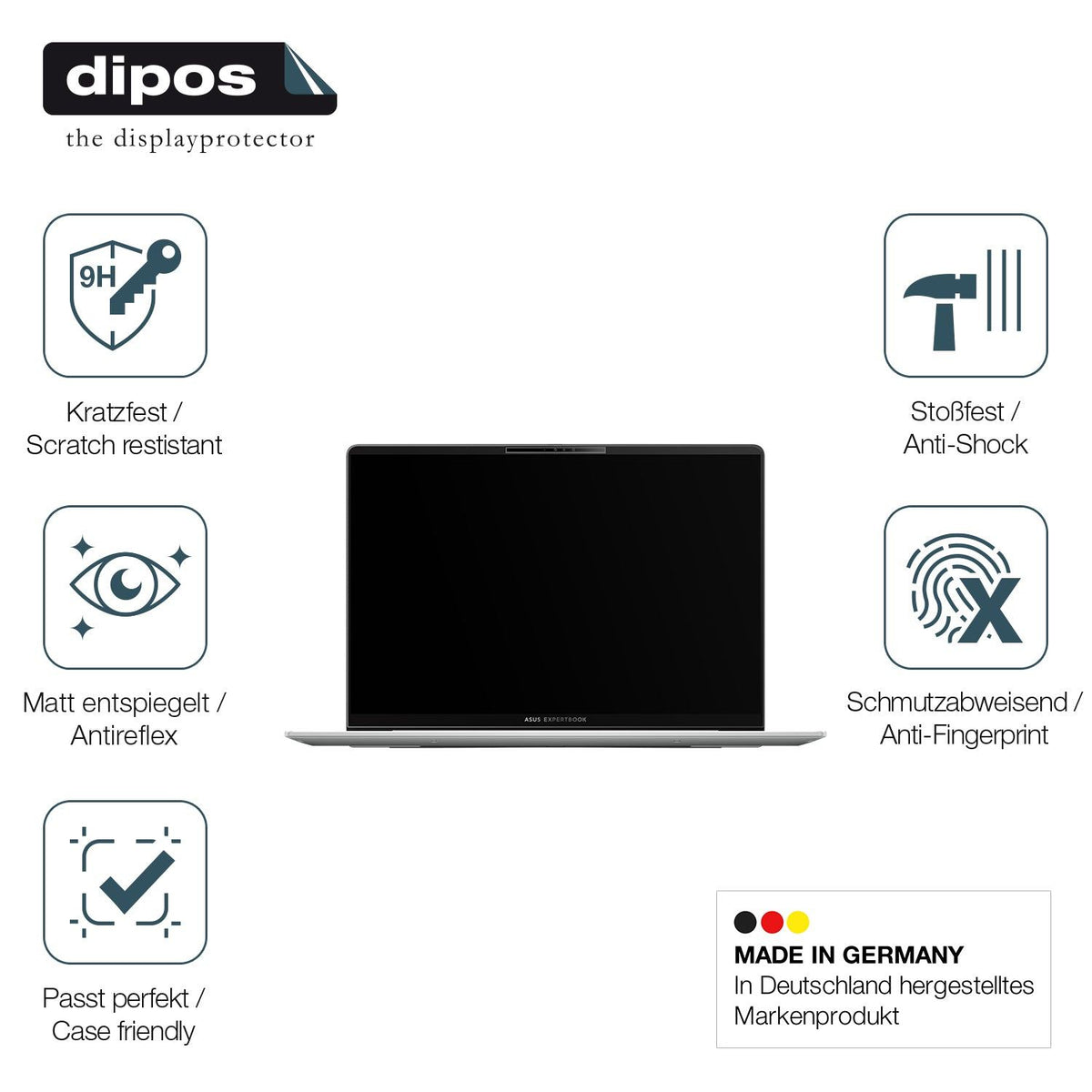 2x Screen Protector for Asus Expertbook P5 V5405 matte Flexible Glass 9H dipos