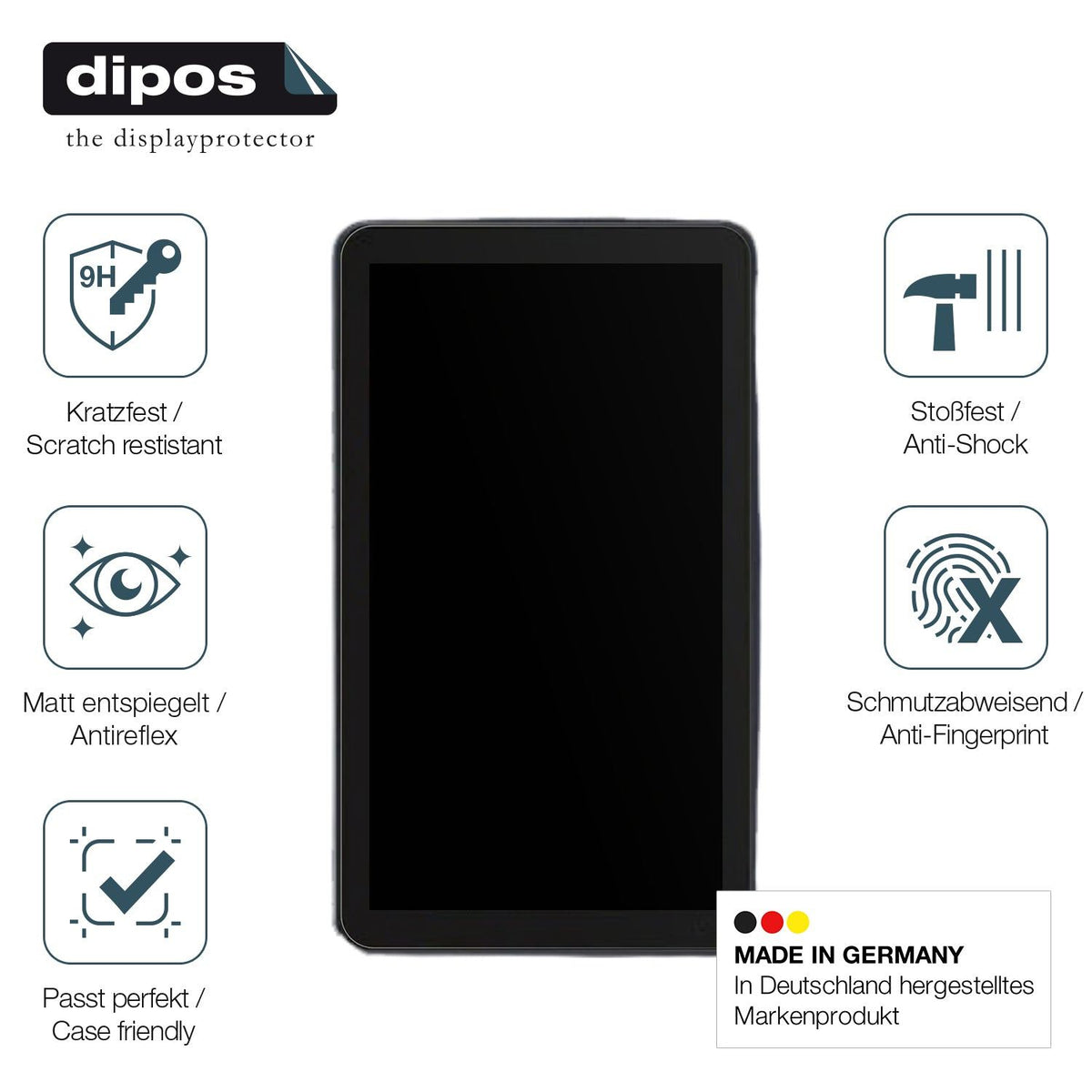 2x Screen Protector for Navigation 127mm x 82mm matte Flexible Glass 9H dipos