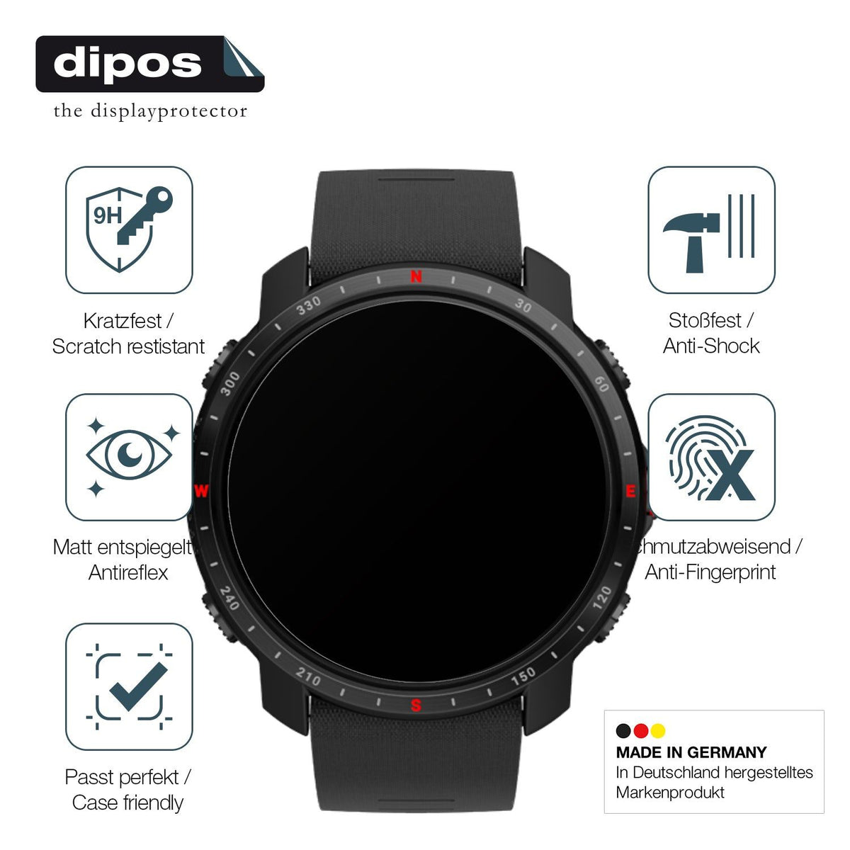 2x Screen Protector for Polar Grit X matte Flexible Glass 9H dipos