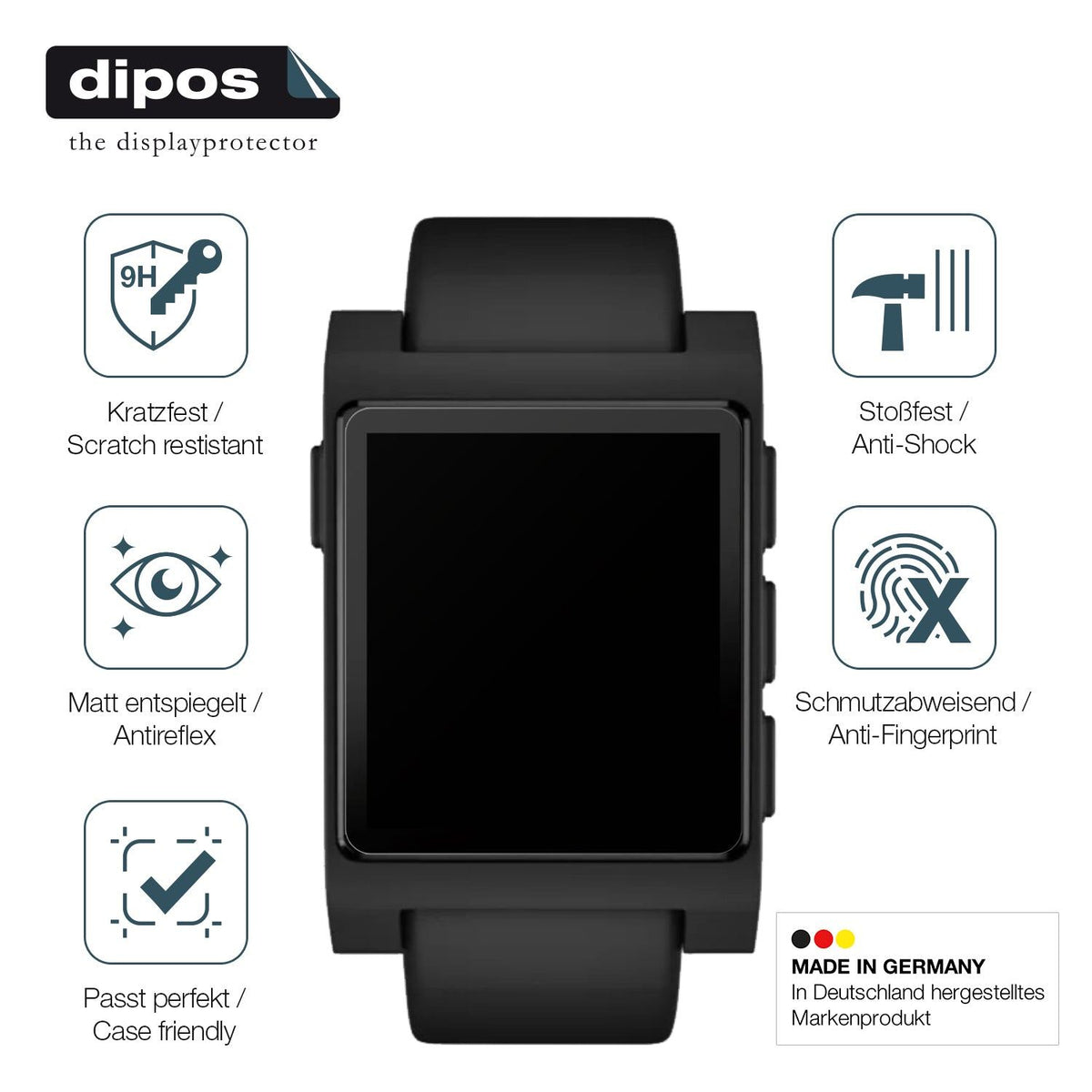 2x Screen Protector for Pebble Core 2 Duo matte Flexible Glass 9H dipos