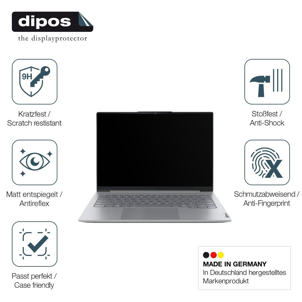 2x Screen Protector for Lenovo ThinkBook 14 Zoll Gen 8 matte Flexible Glass 9H