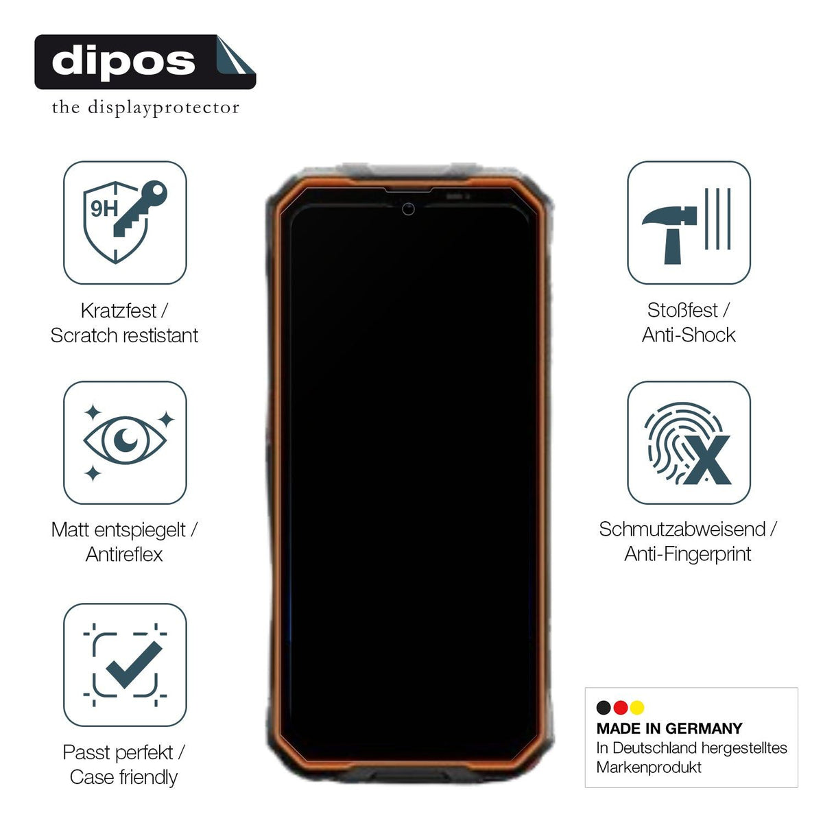 2x Screen Protector for Oscal Marine 2 matte Flexible Glass 9H dipos