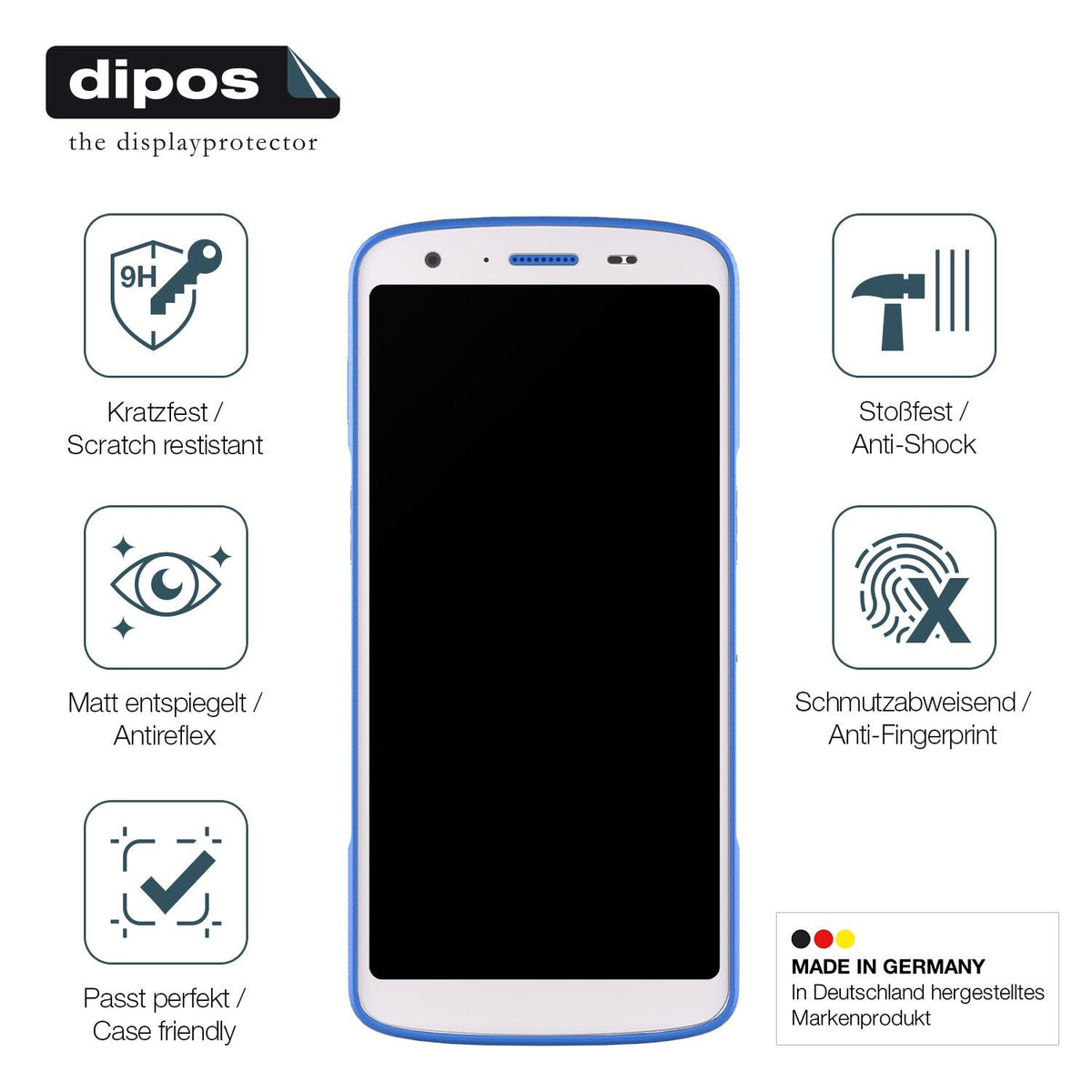 2x Screen Protector for Zebra HC 25 matte Flexible Glass 9H dipos