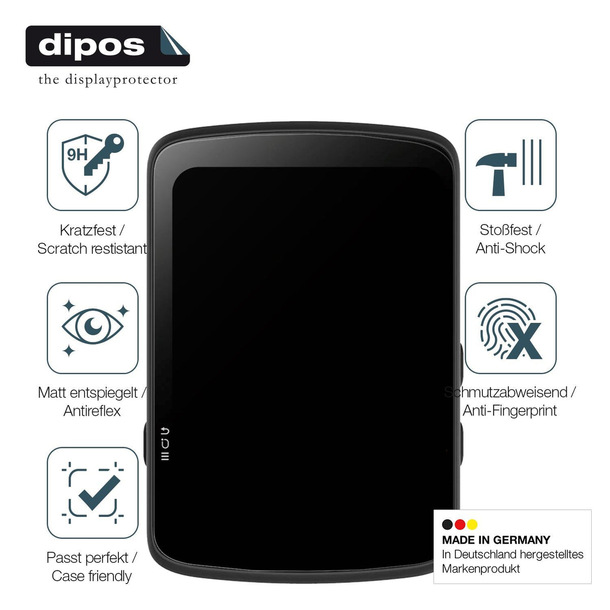 2x Screen Protector for Bryton Rider 17 matte Flexible Glass 9H dipos