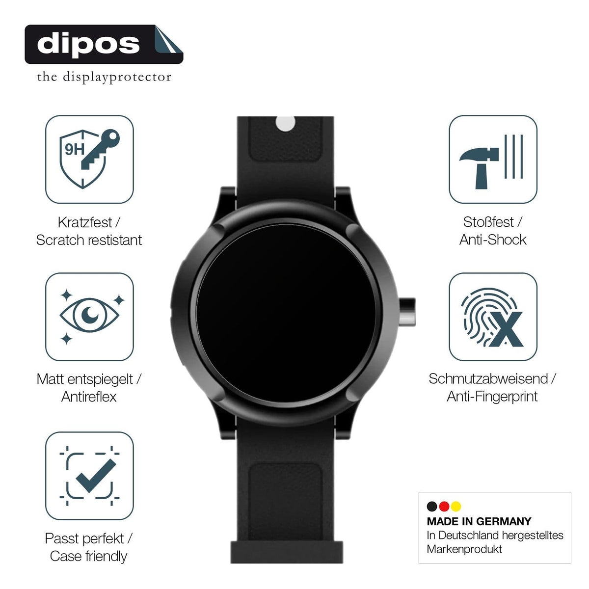 2x Screen Protector for mijnSOS MS5x matte Flexible Glass 9H dipos