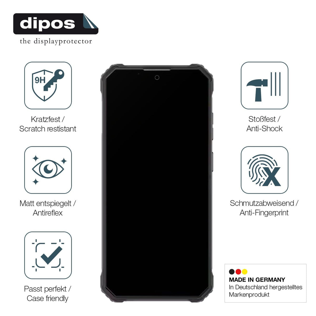 2x Screen Protector for Oukitel WP23 Plus matte Flexible Glass 9H dipos