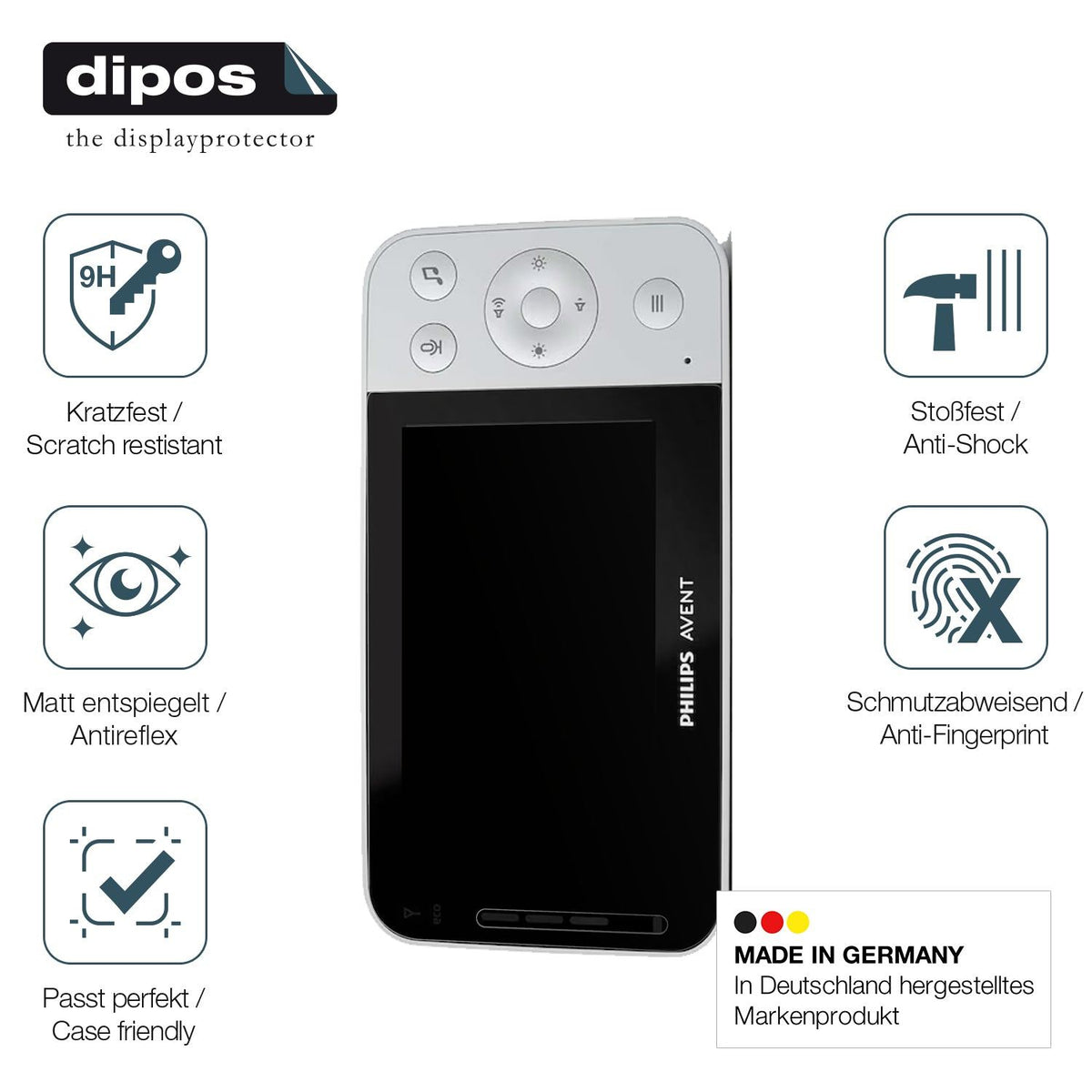 2x Screen Protector for Philips Avent SCD973 26 matte Flexible Glass 9H dipos
