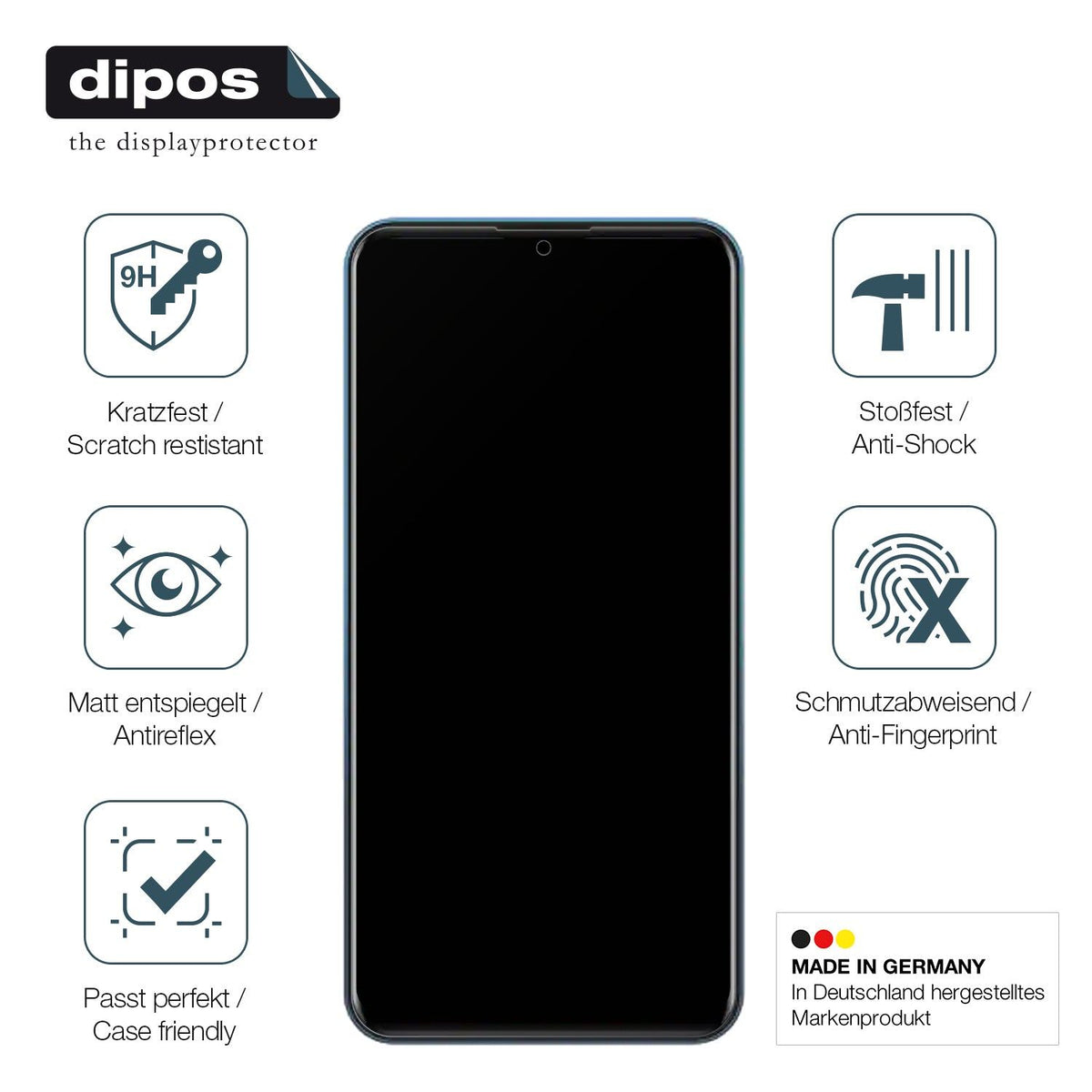 2x Screen Protector for I Kall K470 Plus matte Flexible Glass 9H dipos