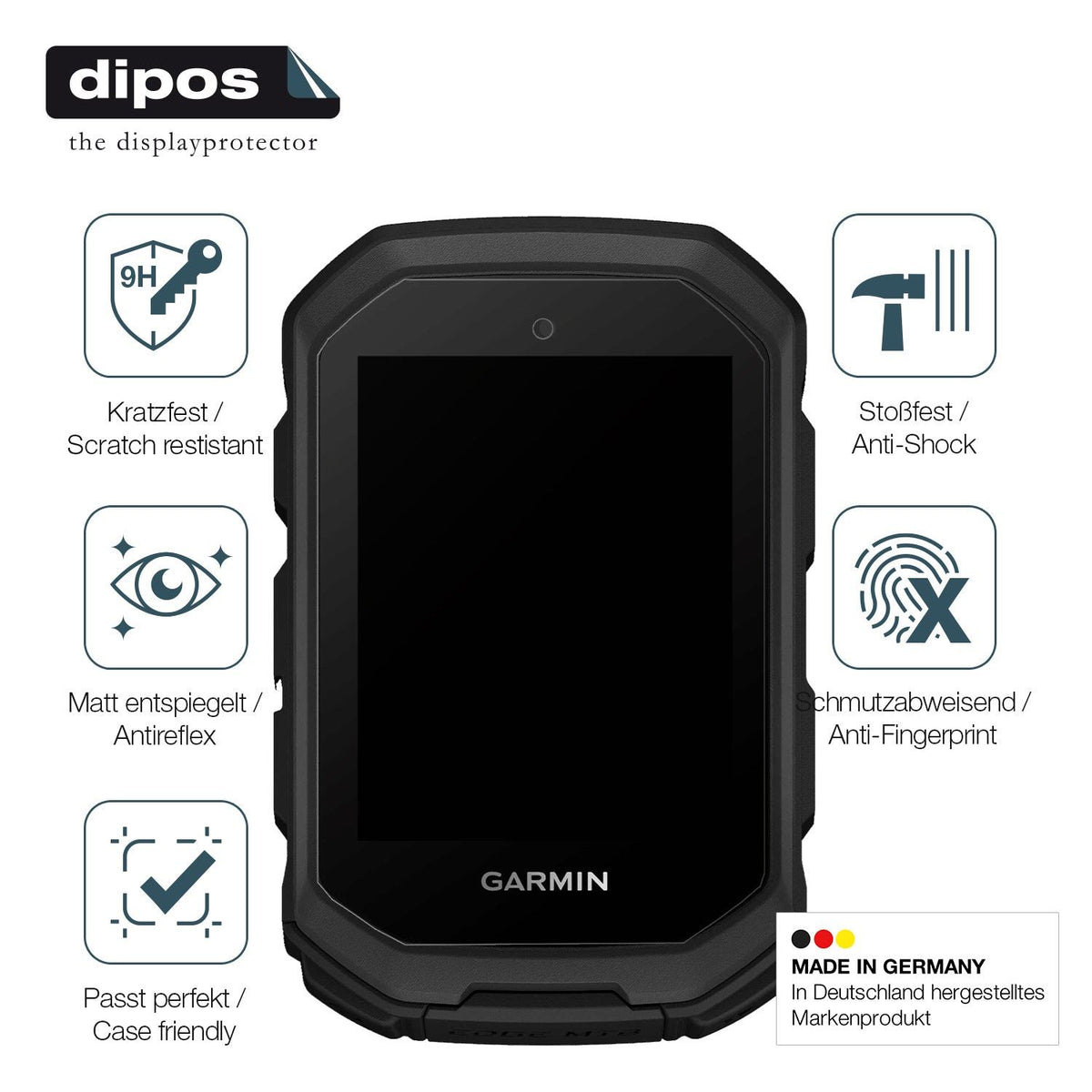 2x Screen Protector for Garmin Edge MTB matte Flexible Glass 9H dipos