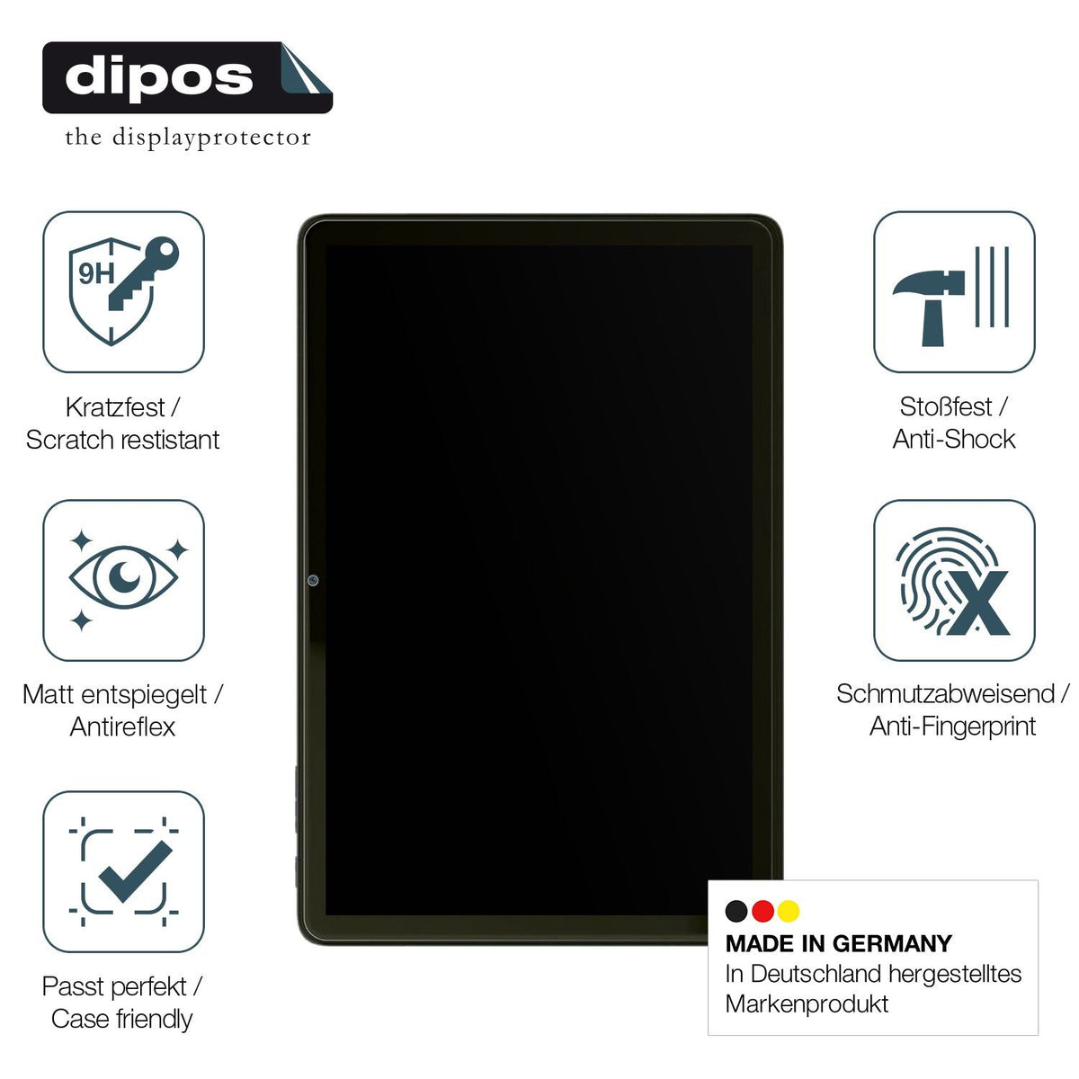 2x Screen Protector for Vale Tablet V10A matte Flexible Glass 9H dipos