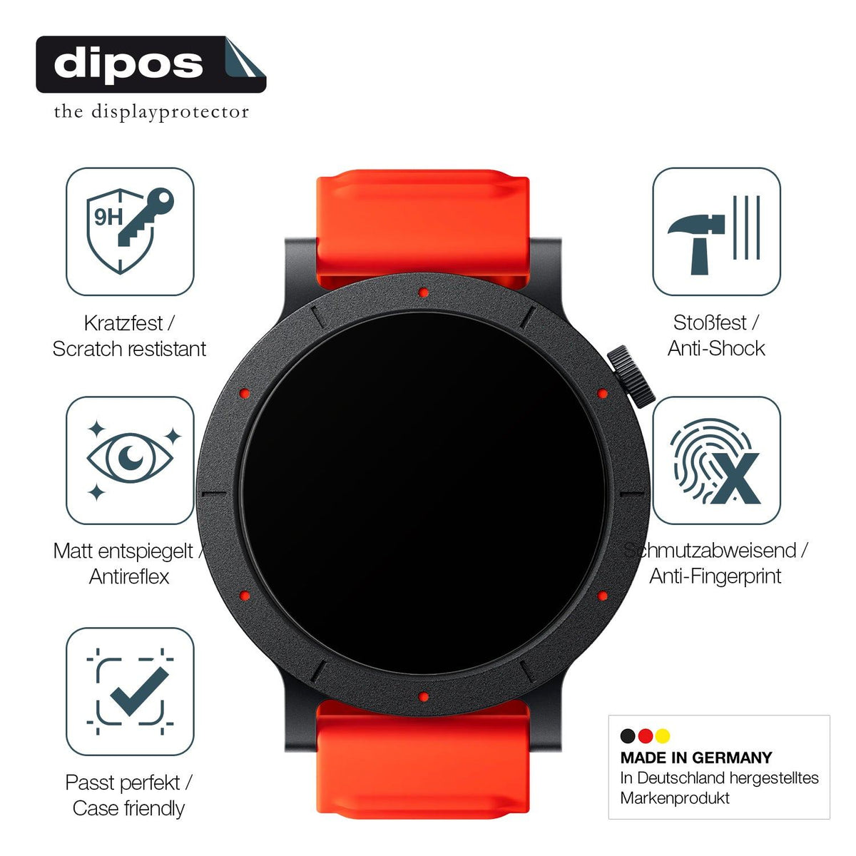 2x Screen Protector for CMF Watch 3 Pro 1.43 Zoll matte Flexible Glass 9H dipos