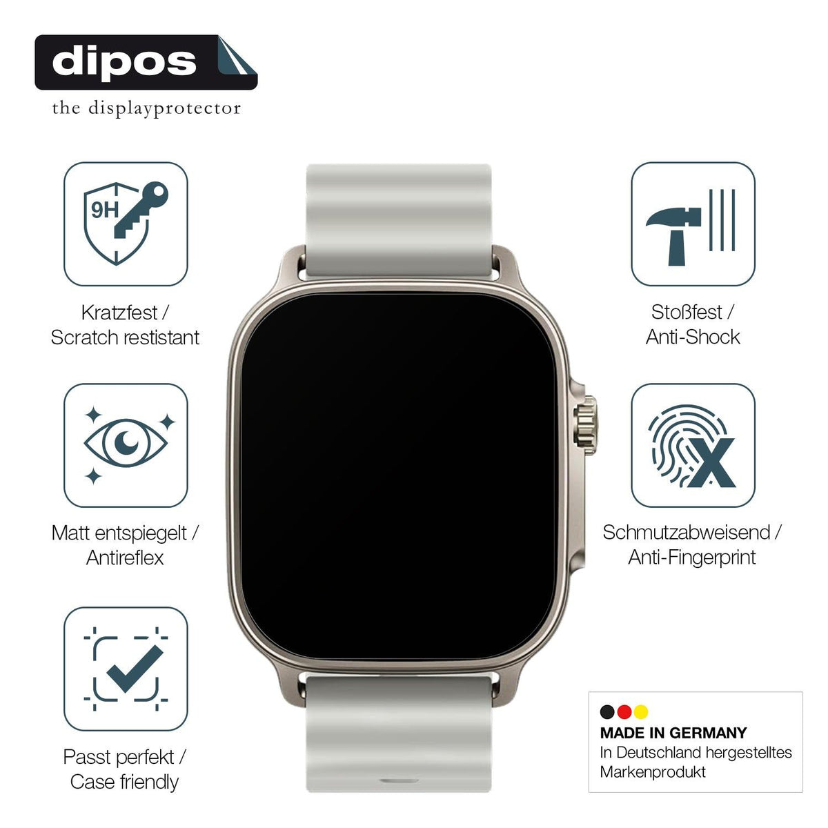 2x Screen Protector for Realme Watch 5 matte Flexible Glass 9H dipos