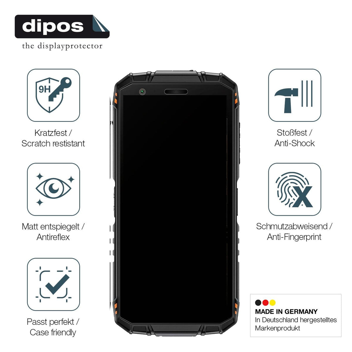 2x Screen Protector for Doogee Fire 3 Pro Mini Outdoor matte Flexible Glass 9H