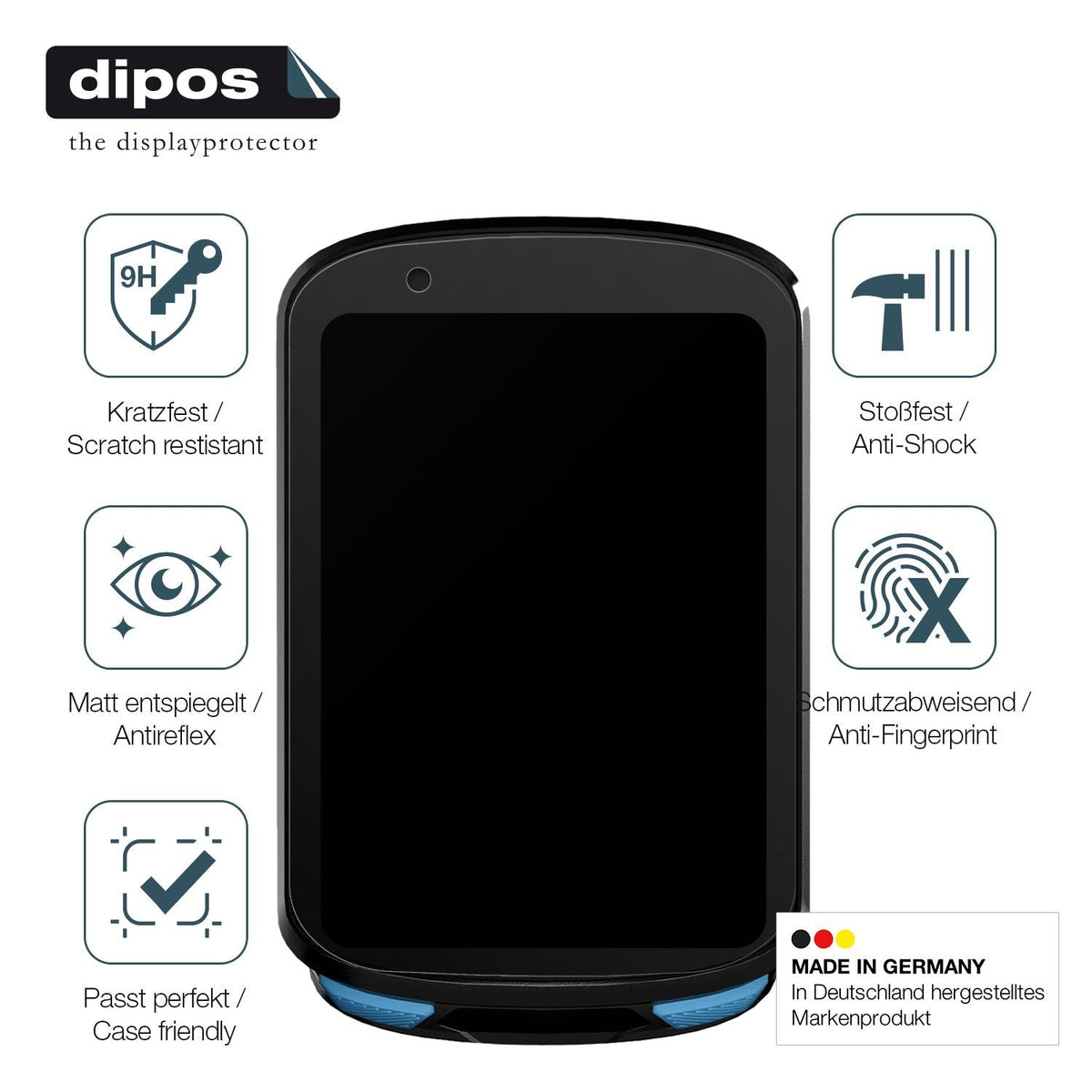 2x Screen Protector for Geoid CC600 2.4 Zoll matte Flexible Glass 9H dipos