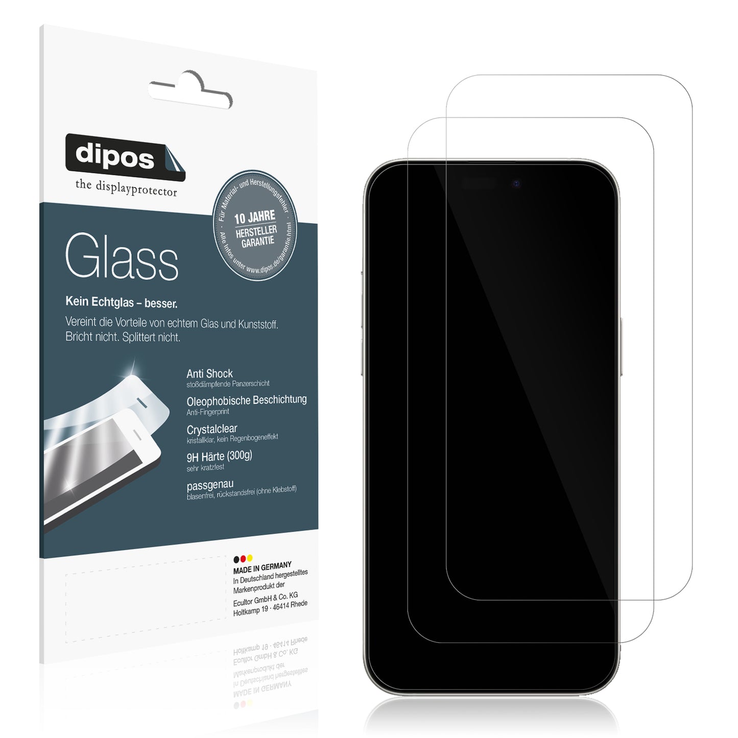 Displayschutz für Apple iPhone 16
