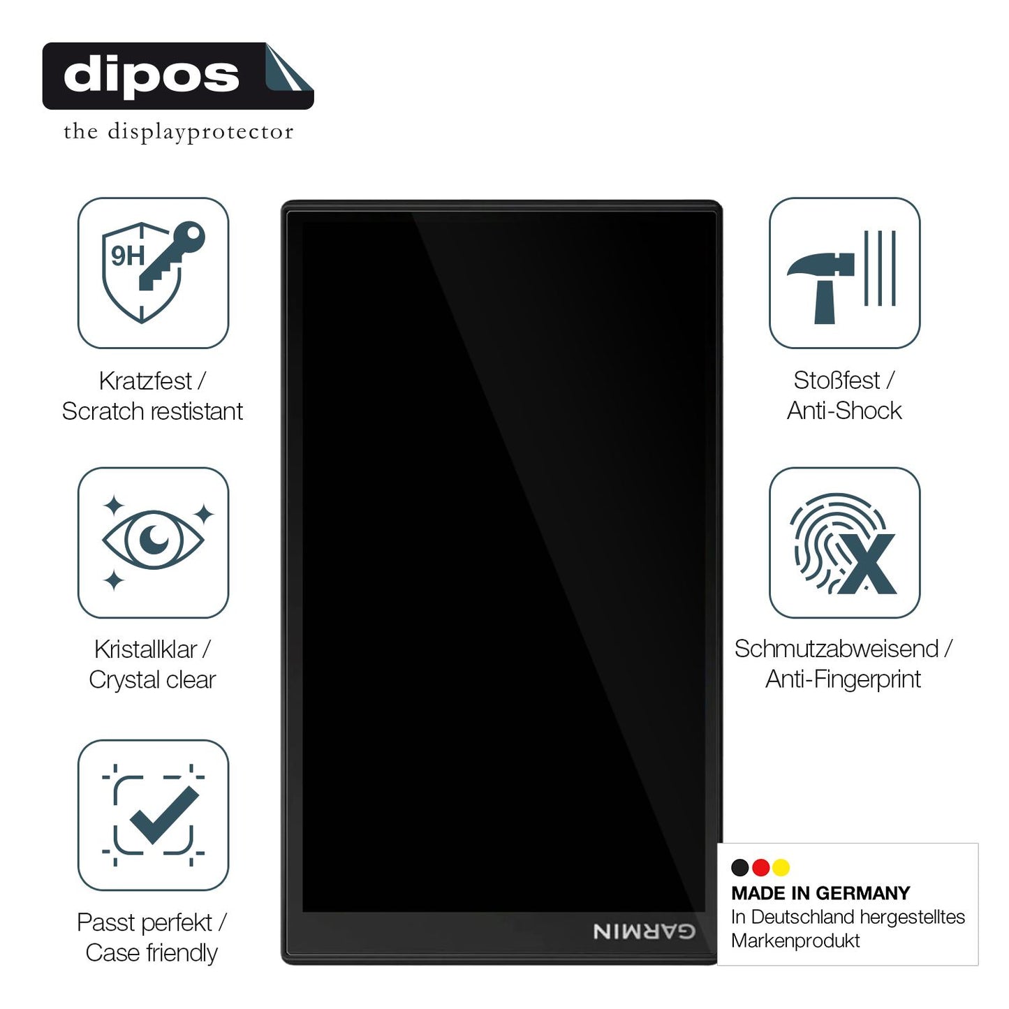 2x Screen Protector for Garmin DriveSmart 76 Flexible Glass 9H dipos