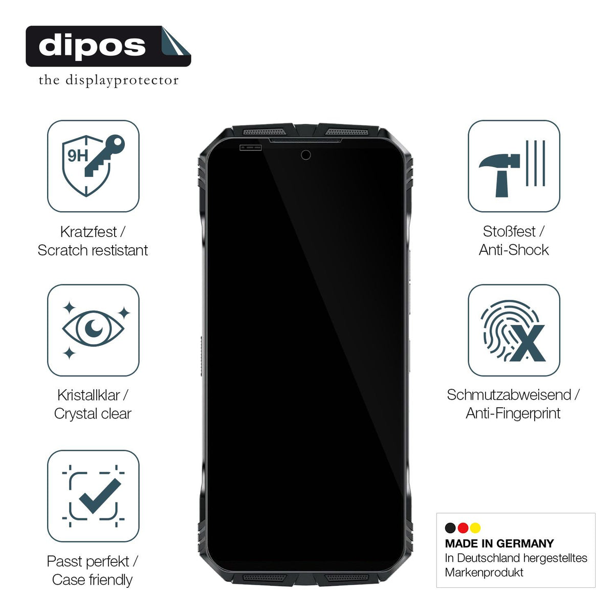 2x Screen Protector for Doogee S118 Pro Flexible Glass 9H dipos