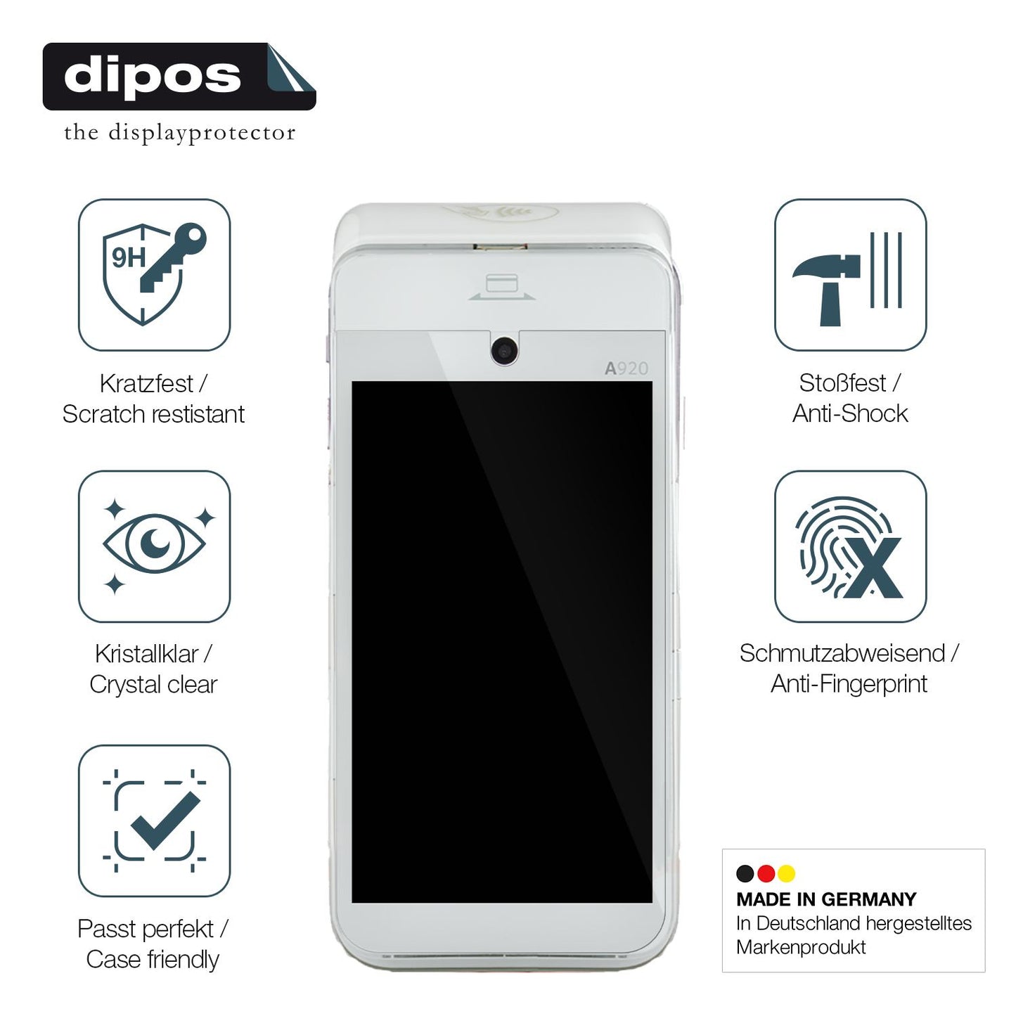 2x Screen Protector for CCV mobile A920 Flexible Glass 9H dipos