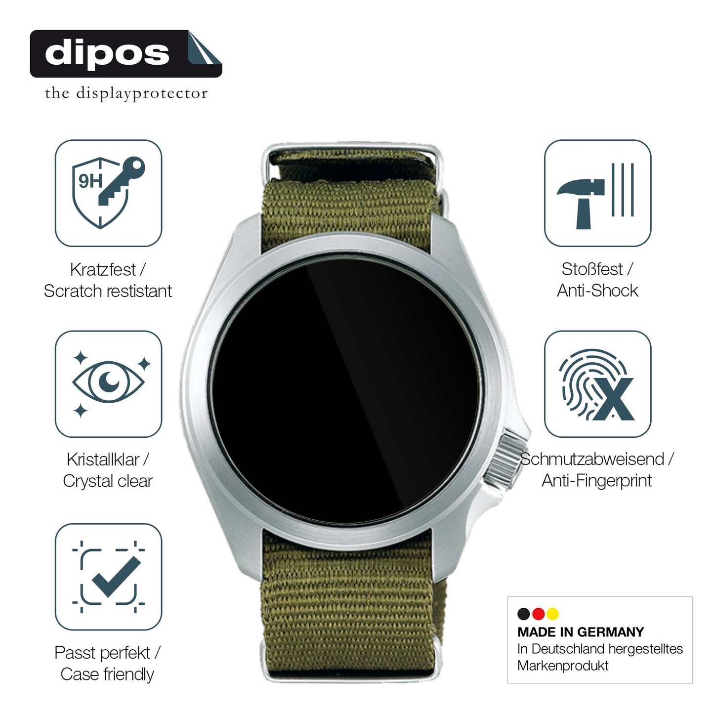 2x Screen Protector for Seiko 5 Sports SBSA055 Flexible Glass 9H dipos