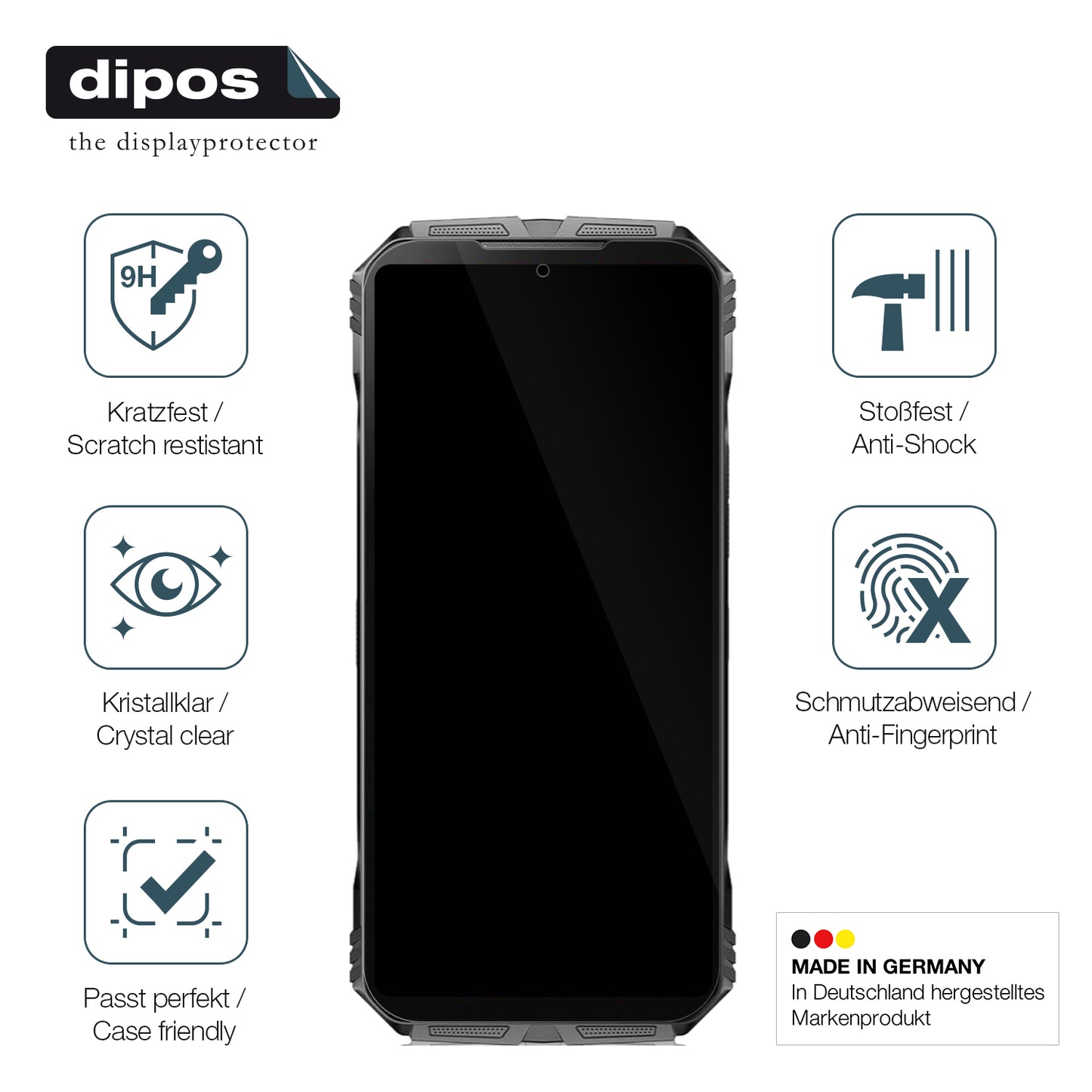 2x 9H Schutzfolie für Doogee S Cyber Pro Panzerfolie