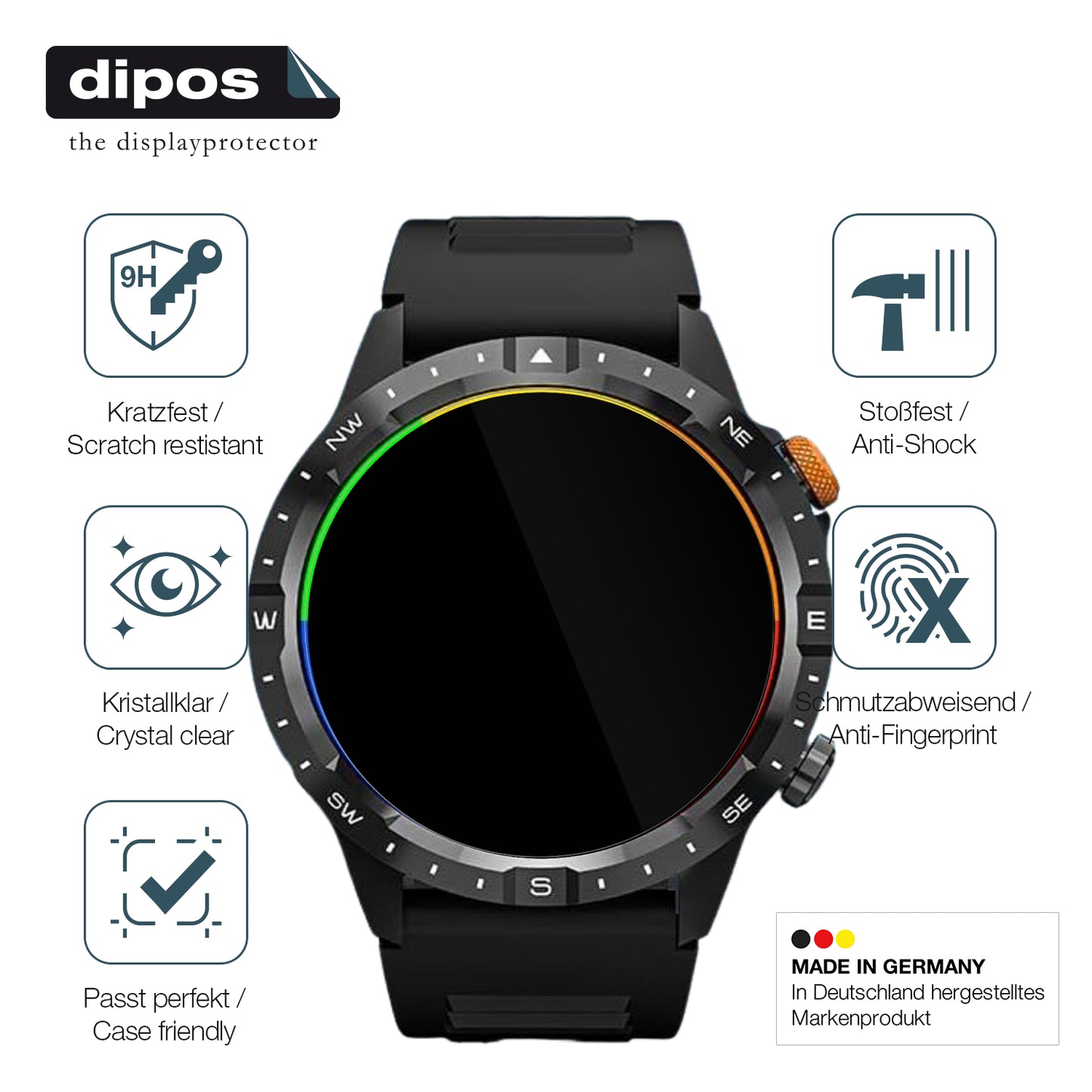 2x 9H Schutzfolie für Banlvs Smartwatch 1.39 Zoll Panzerfolie