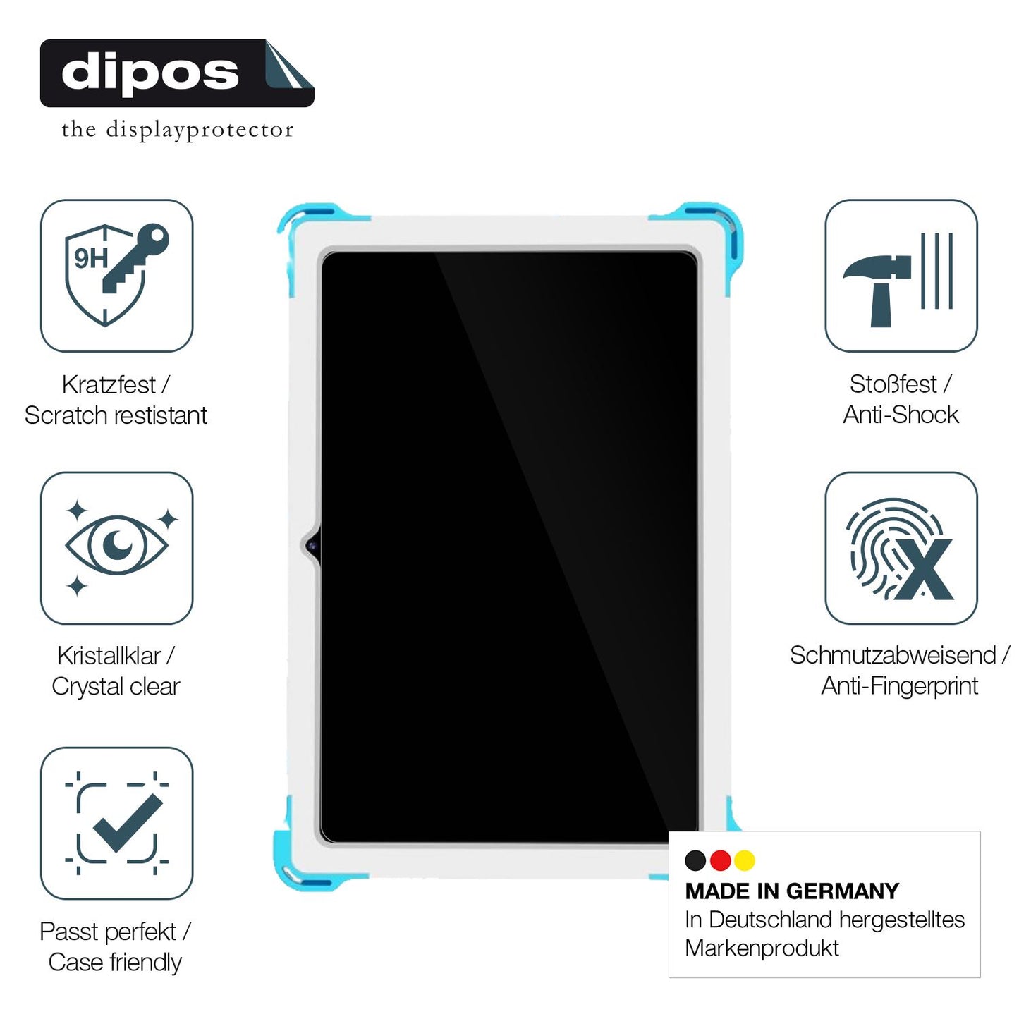 2x Screen Protector for Contixo K102 10 Zoll Kinder Tab Flexible Glass 9H dipos