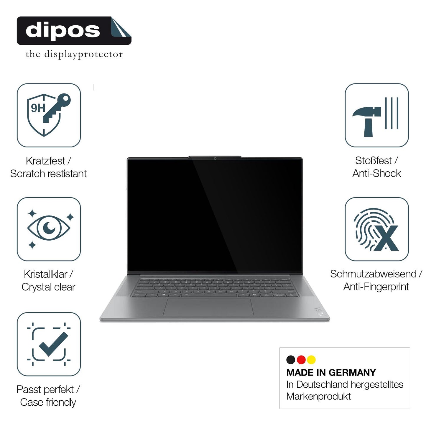 2x Screen Protector for Lenovo Yoga Slim 7 15ILL9 Flexible Glass 9H dipos