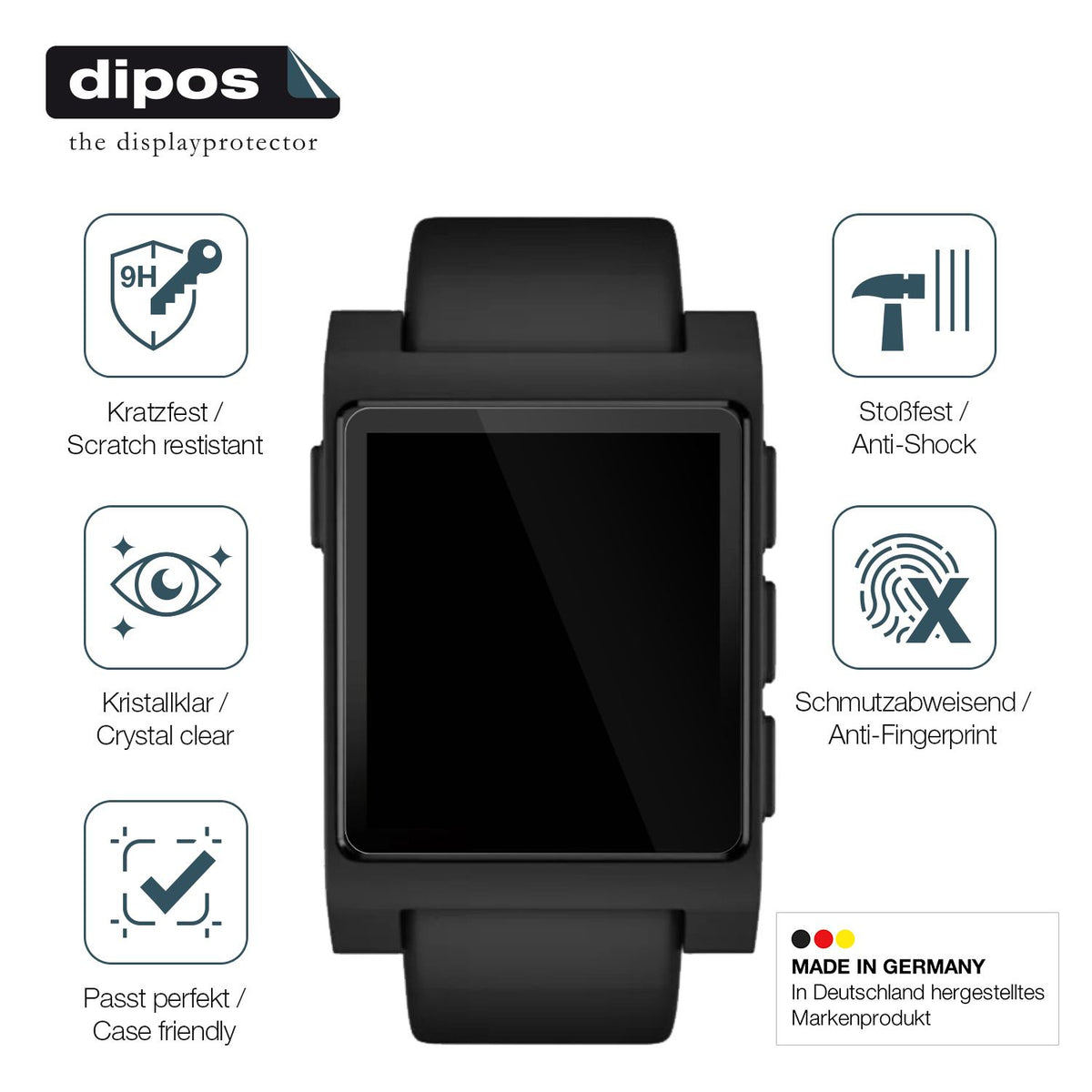 2x Screen Protector for Pebble Core Time 2 Flexible Glass 9H dipos