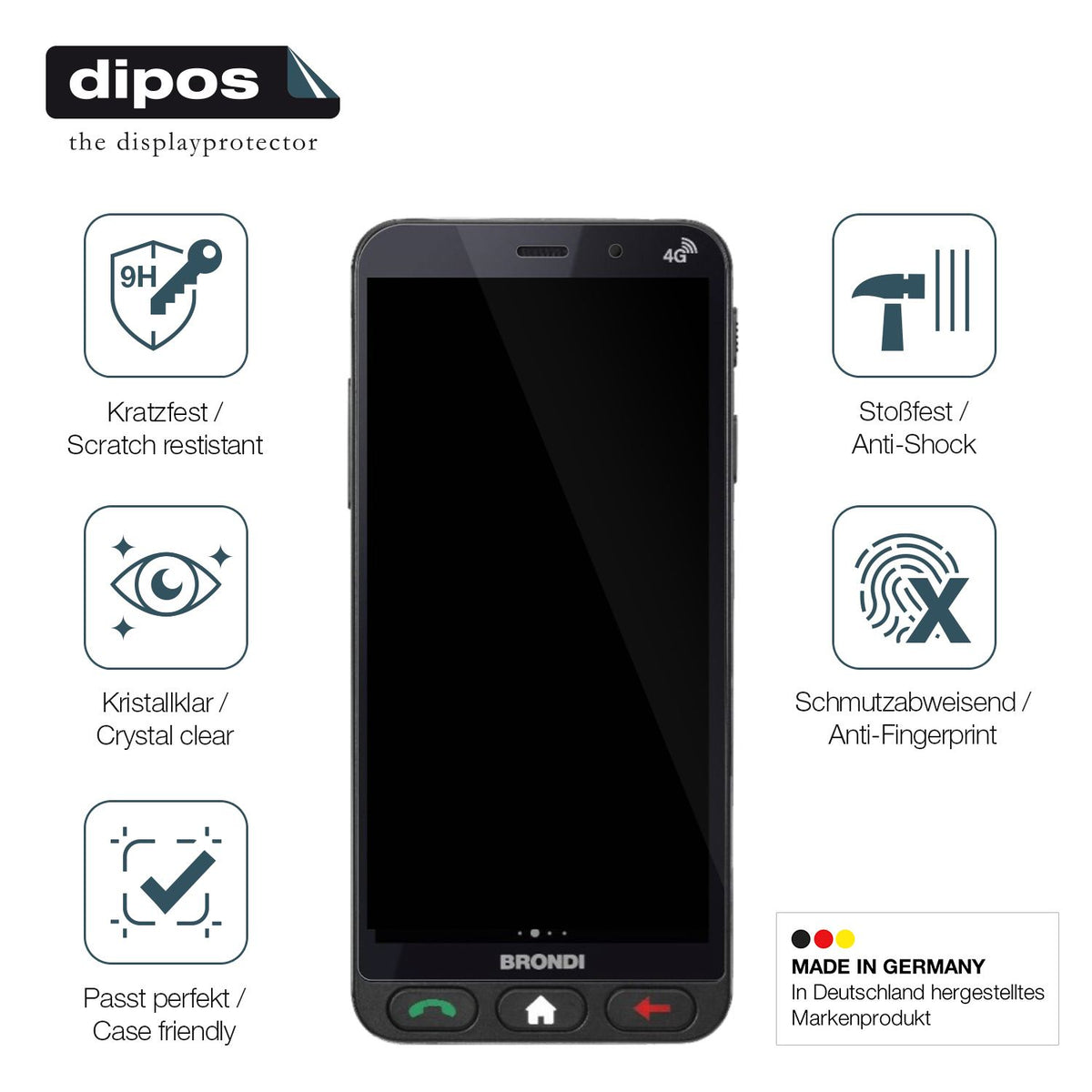 2x Screen Protector for Brondi Amico Vero 4G Flexible Glass 9H dipos
