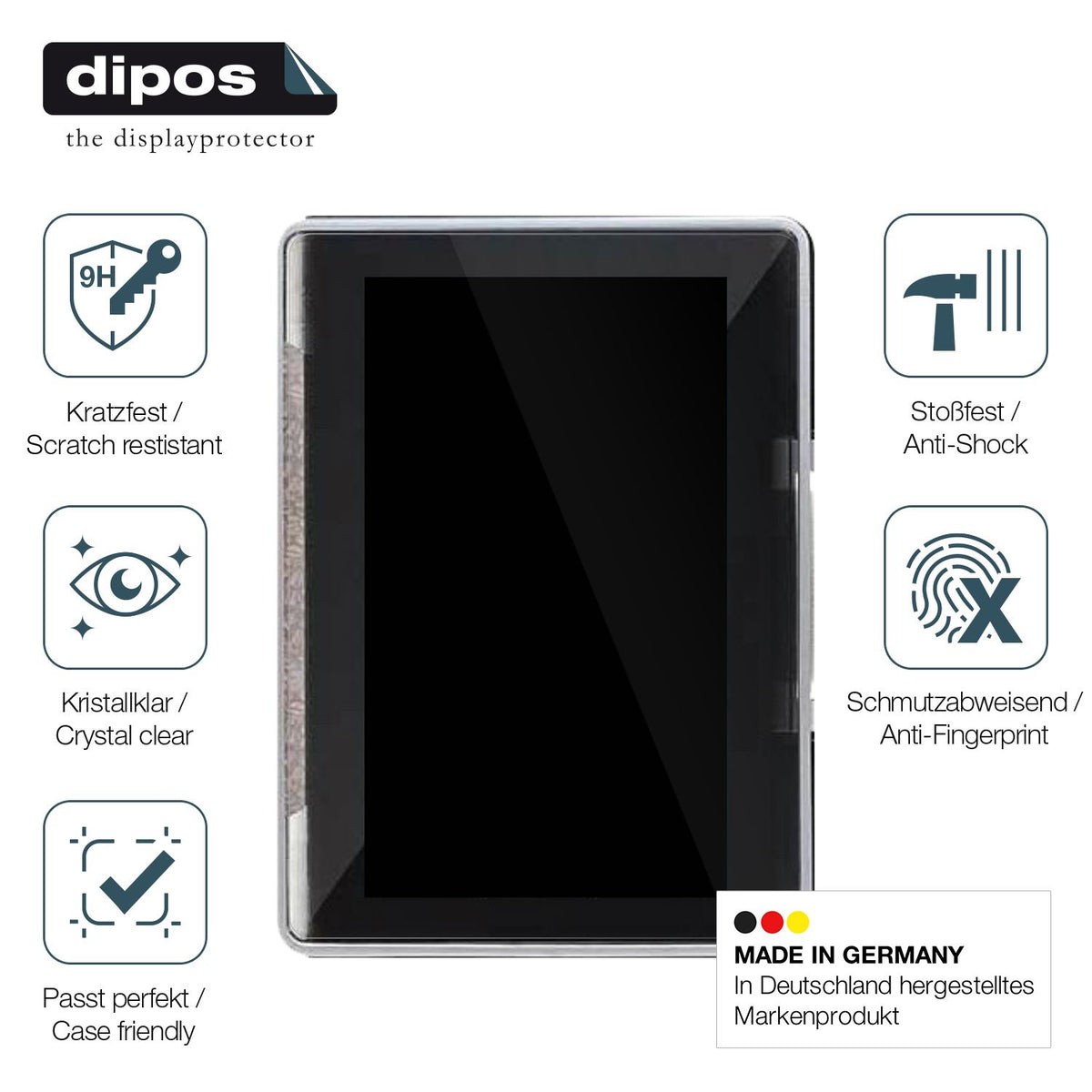 2x Screen Protector for Tchibo Office Kaffee-Vollautomat Flexible Glass 9H dipos