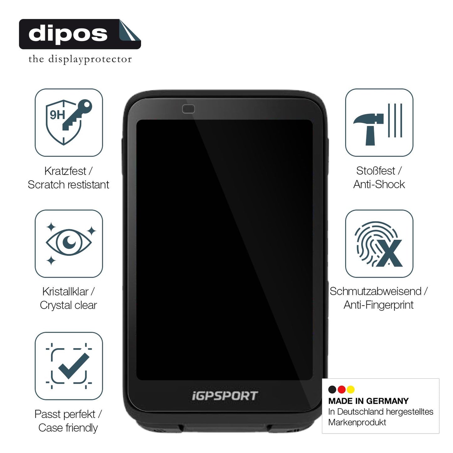 2x Screen Protector for igpsport BiNavi Flexible Glass 9H dipos