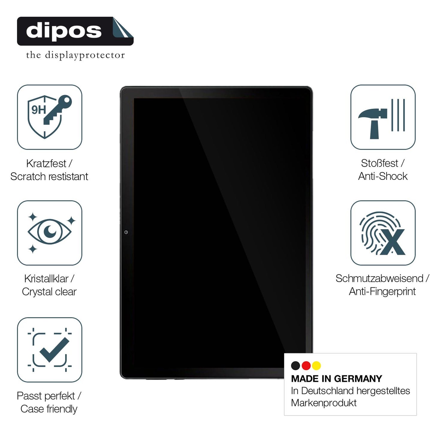 2x Screen Protector for HotLight C11 10 Zoll Flexible Glass 9H dipos