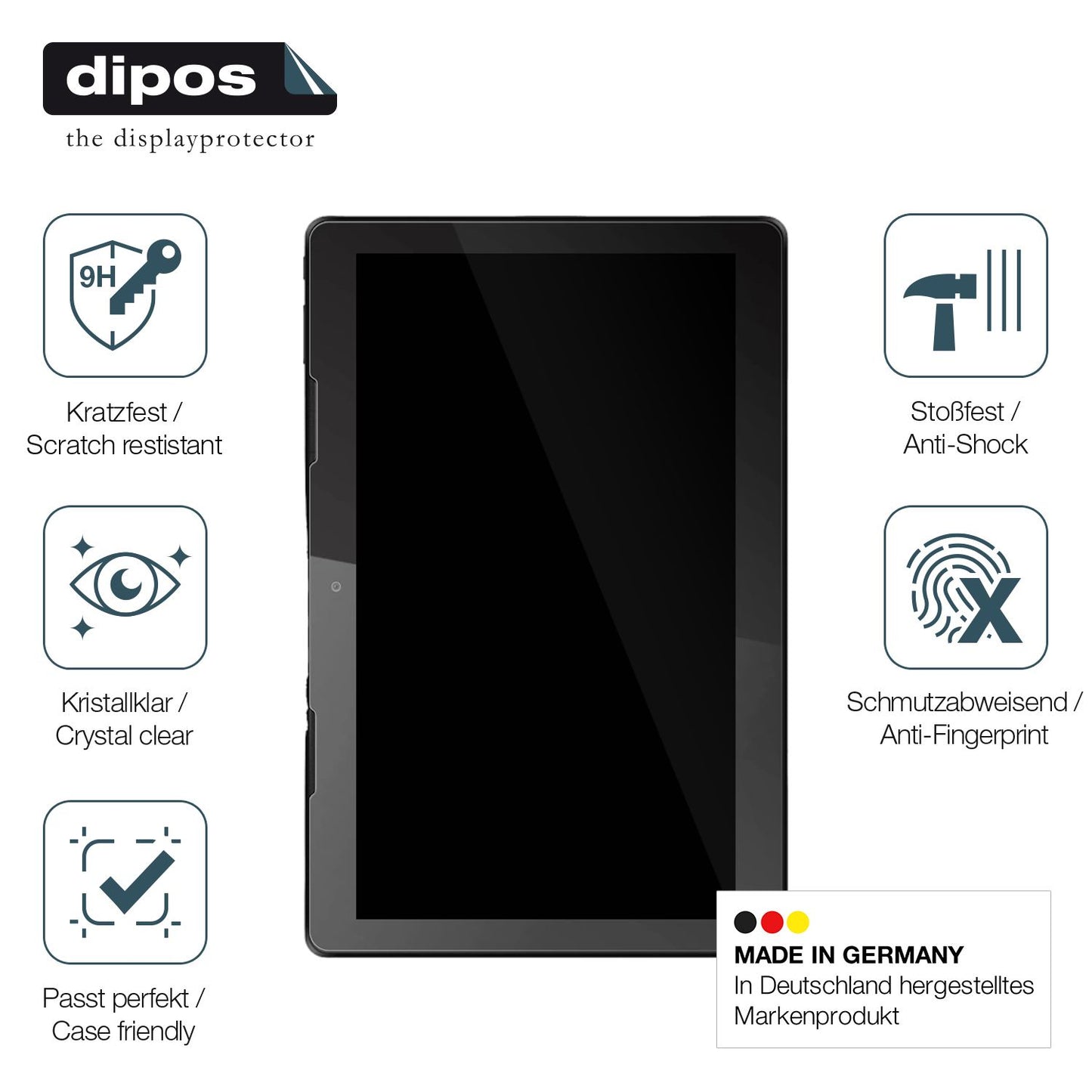 2x Screen Protector for Hannspree Pad 13.3 Zoll Zeus 3 Flexible Glass 9H dipos