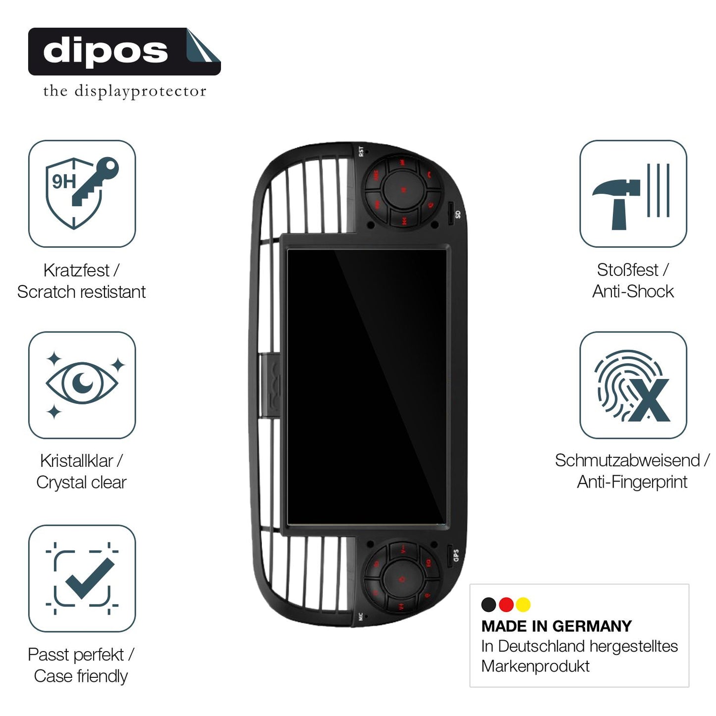 2x Screen Protector for Xtrons IA7250FLBS Flexible Glass 9H dipos