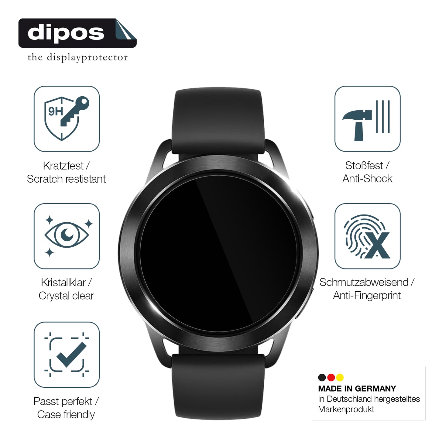 2x 9H Schutzfolie für Xiaomi Watch S3 Panzerfolie