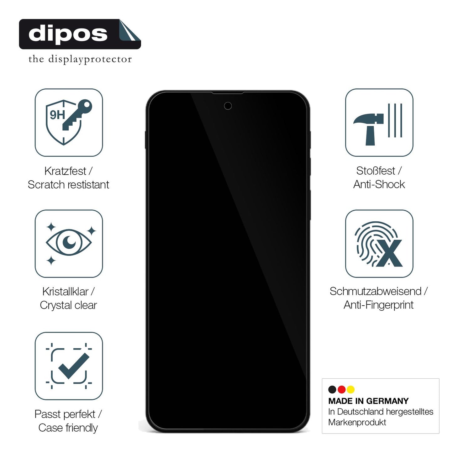 Displayschutz hergestellt in Deutschland, höchste Qualität made in Germany